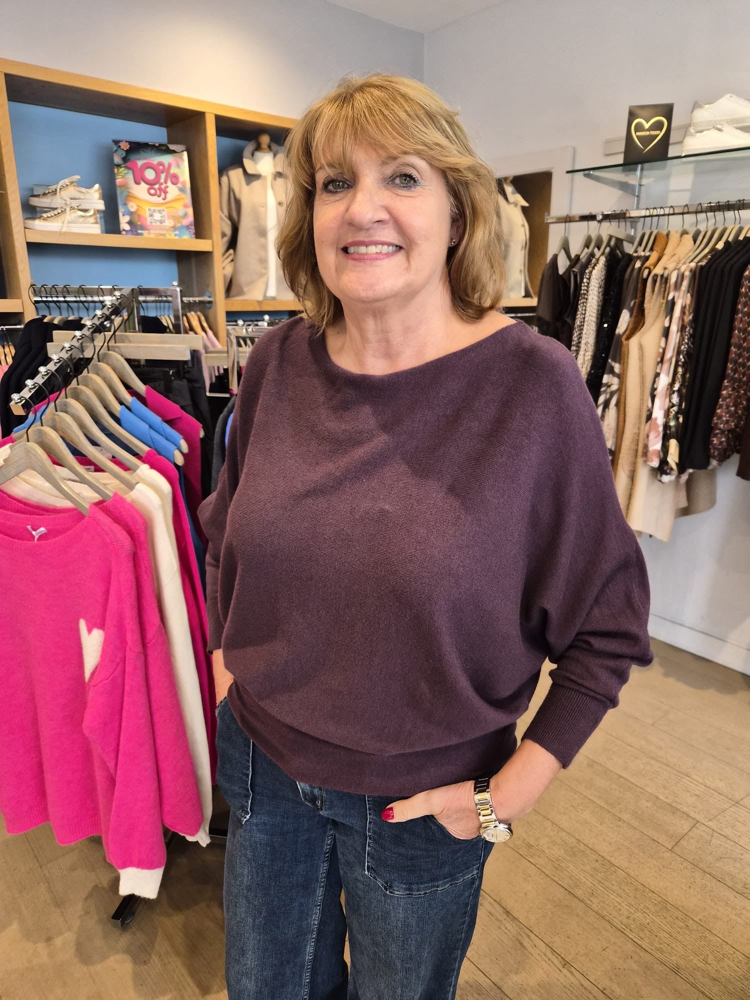 Pearl Back Button Knit