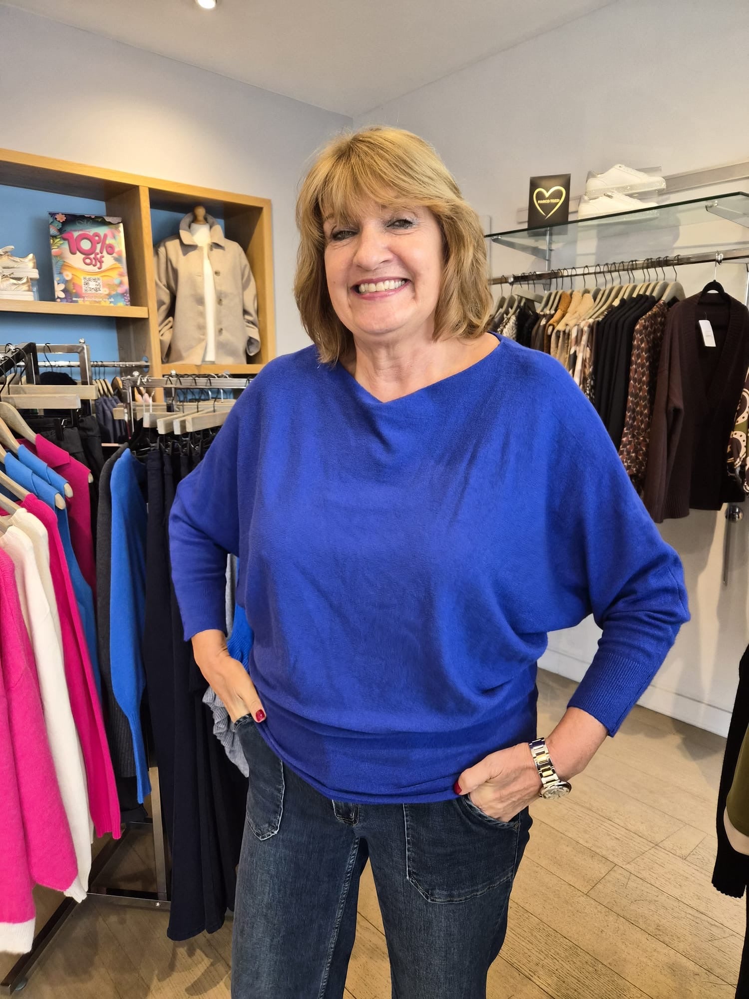 Pearl Back Button Knit