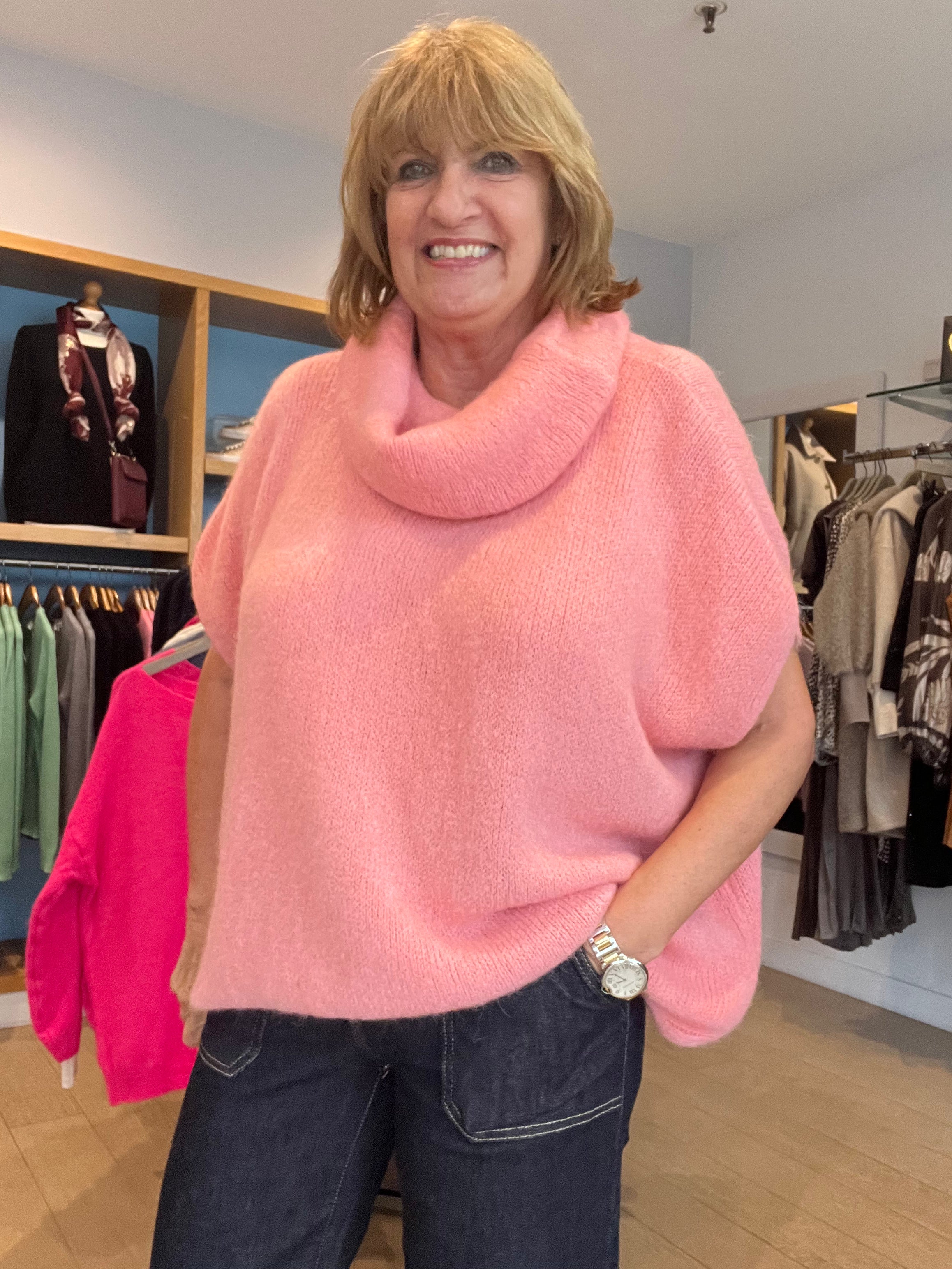 Alpaca Mix Cowl neck Knit