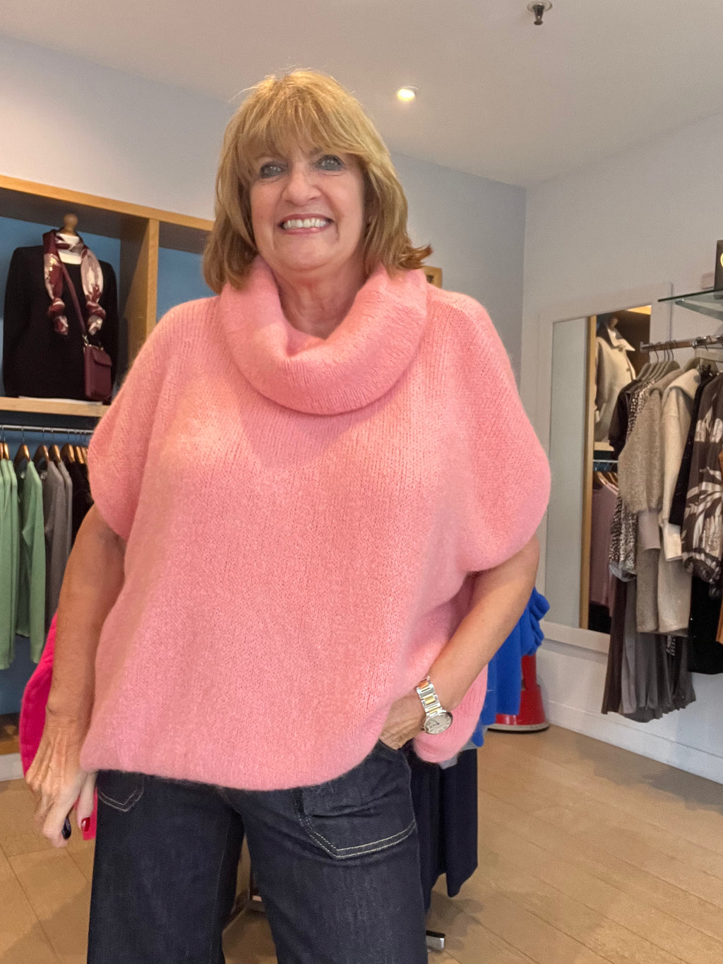 Alpaca Mix Cowl neck Knit