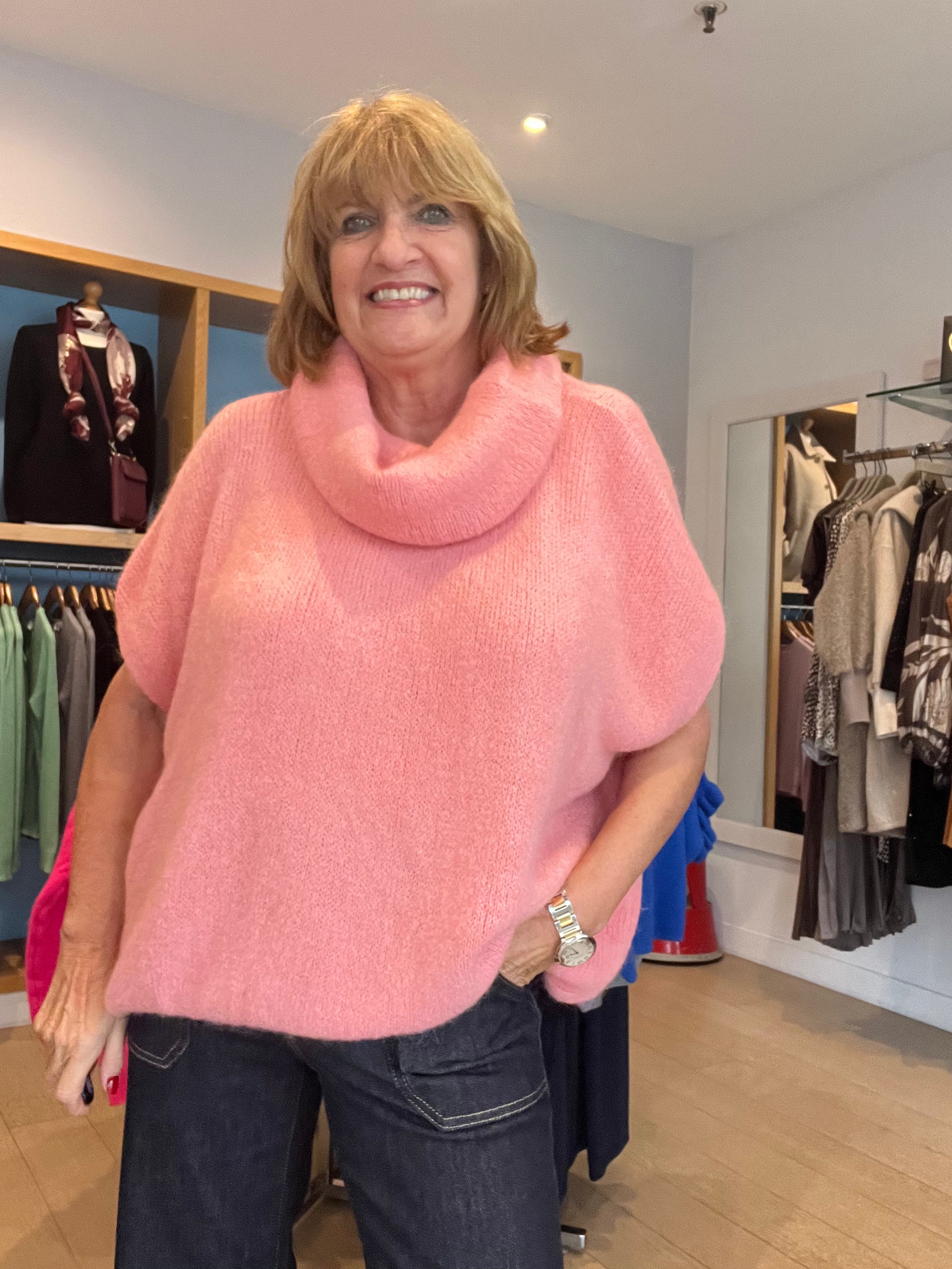 Alpaca Mix Cowl neck Knit