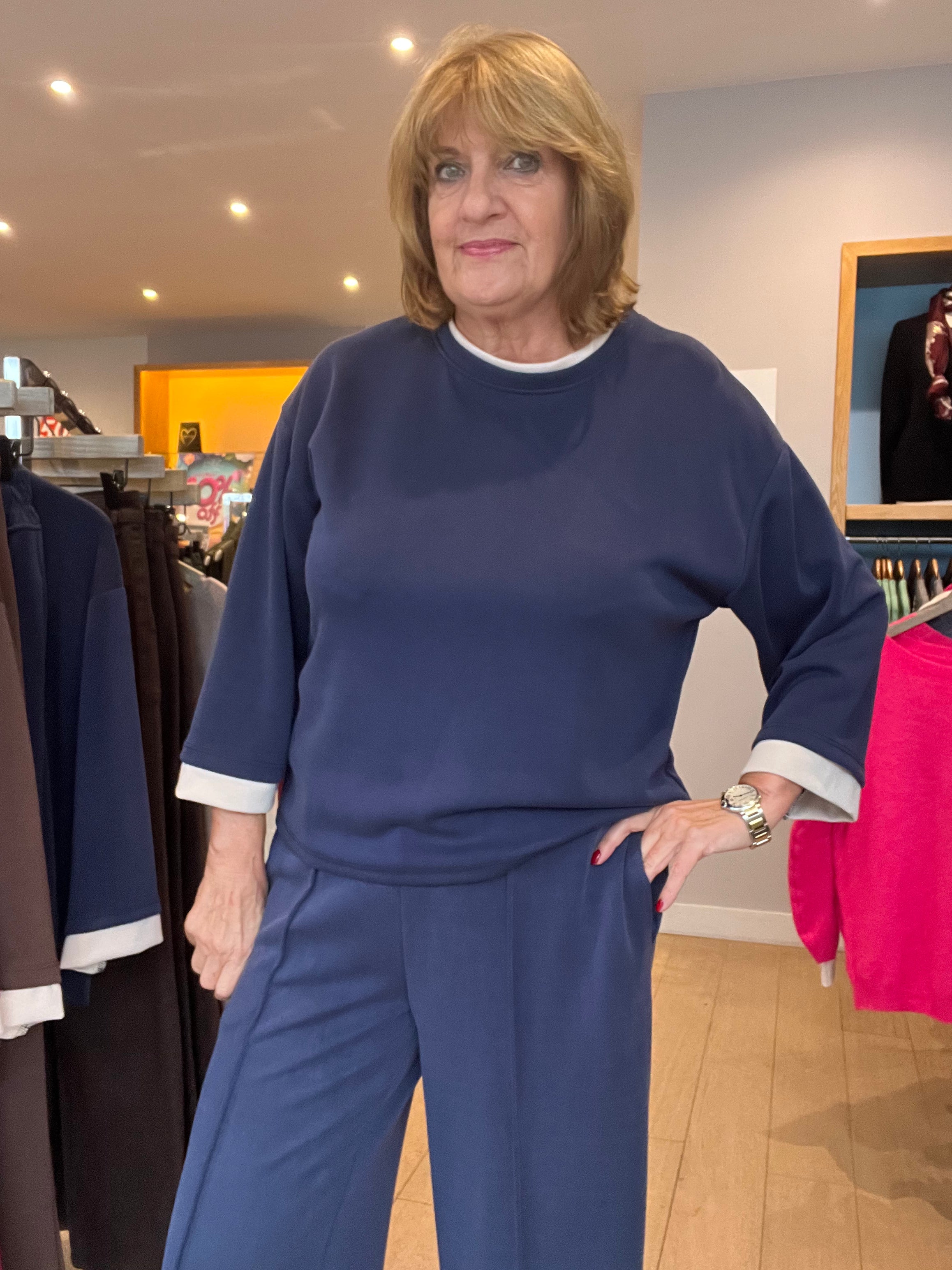 Contrast Loungewear Top
