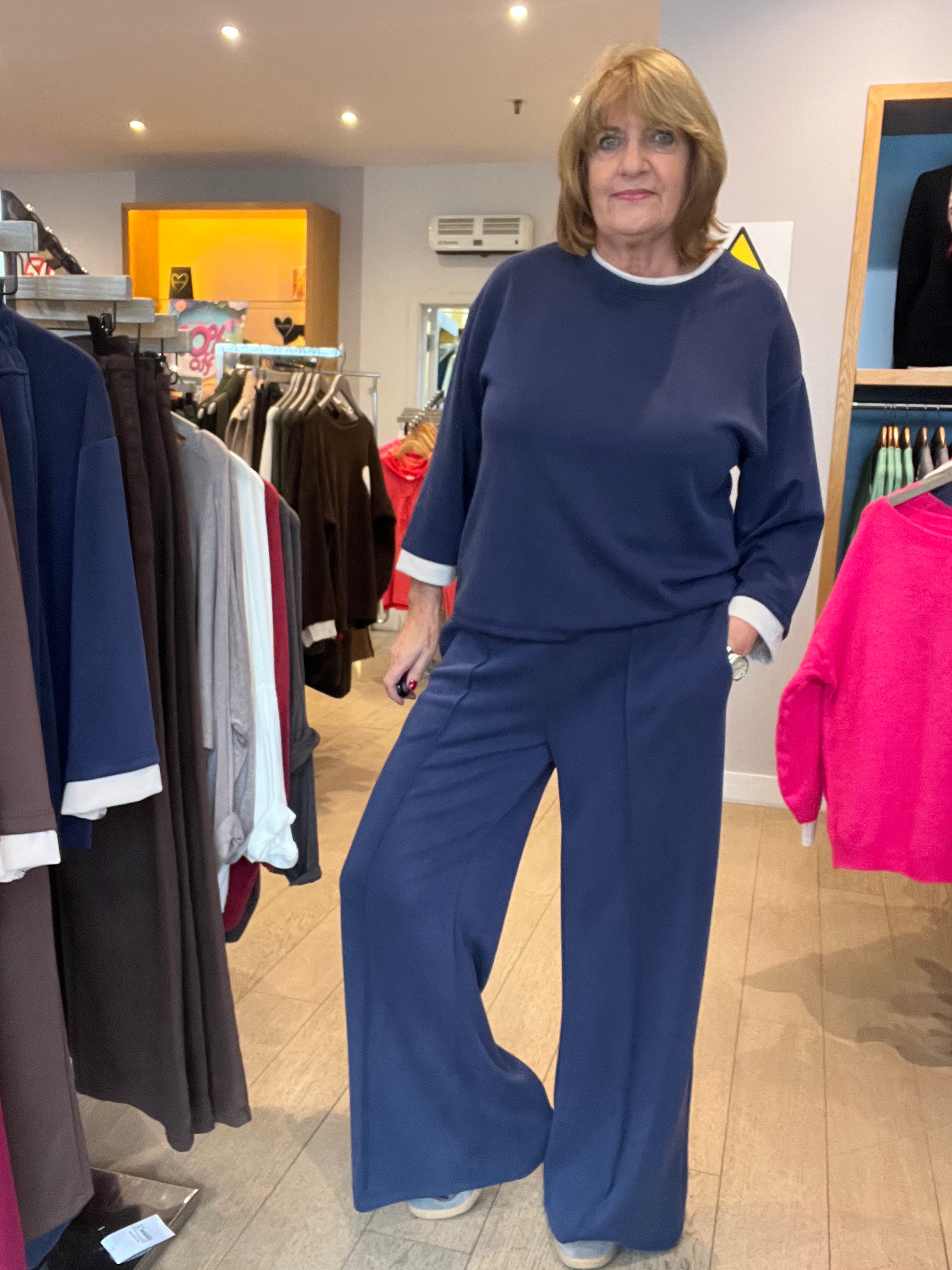 Contrast Loungewear Top