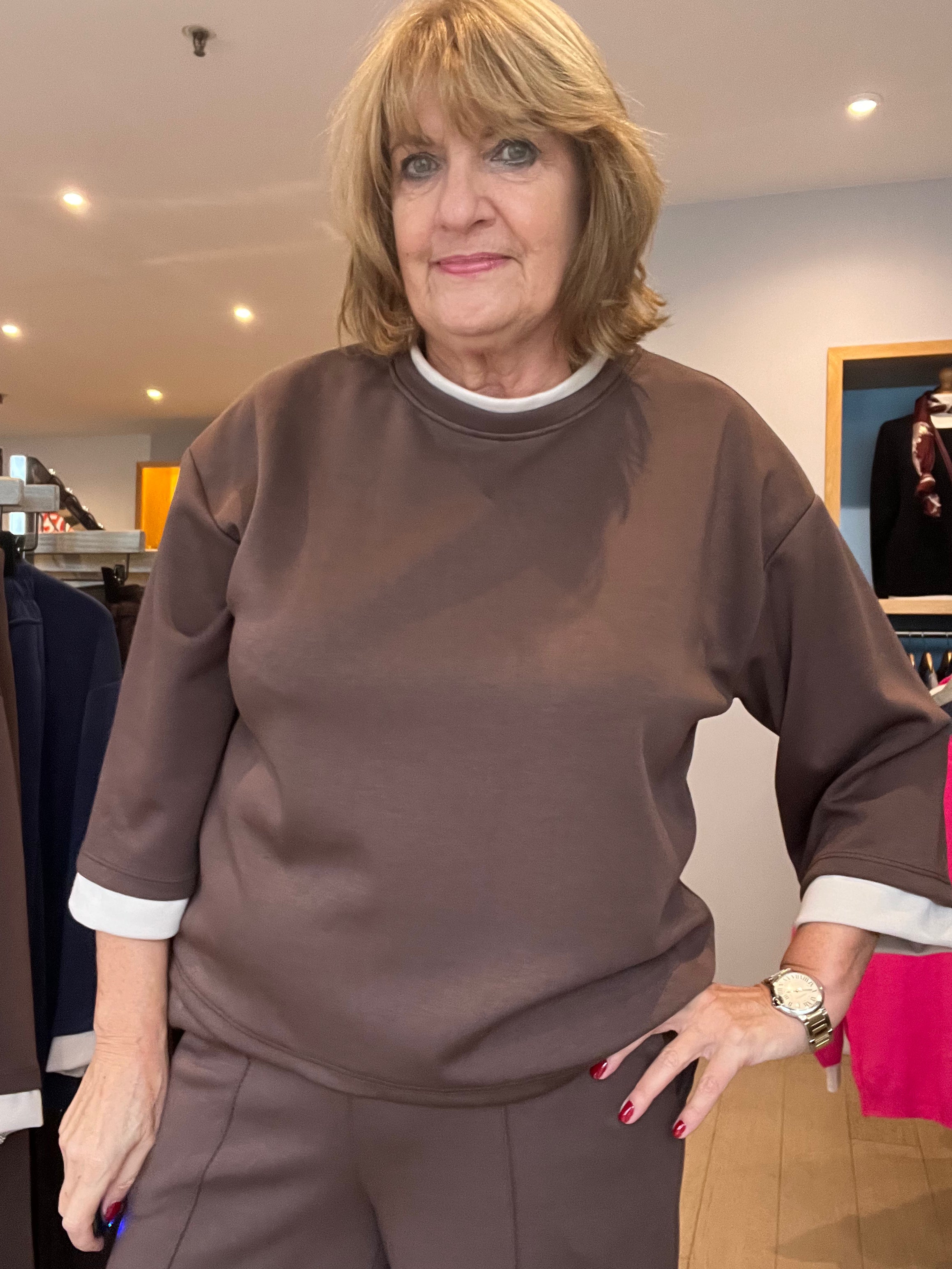 Contrast Loungewear Top