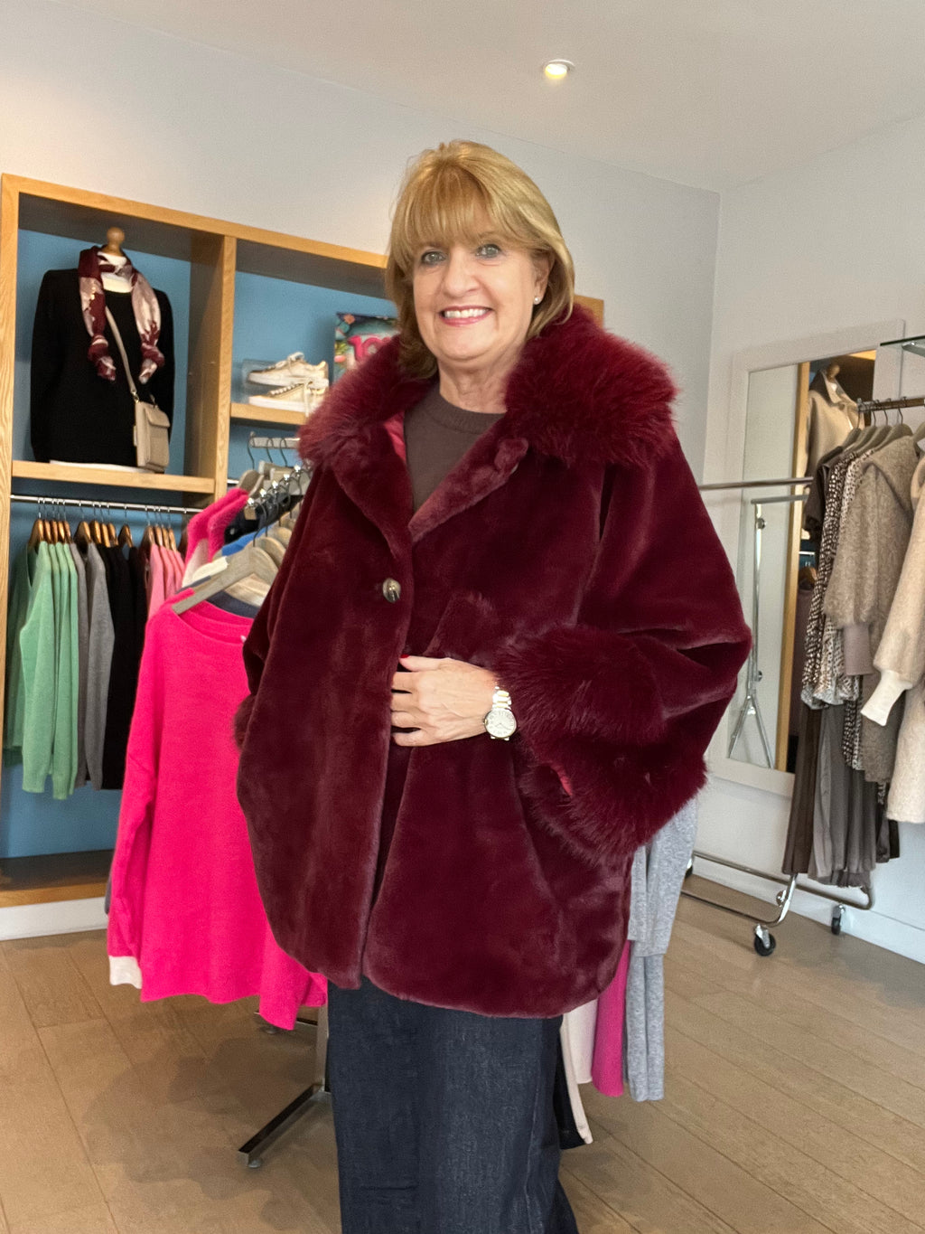 Faux Fur Soft Swing Jacket
