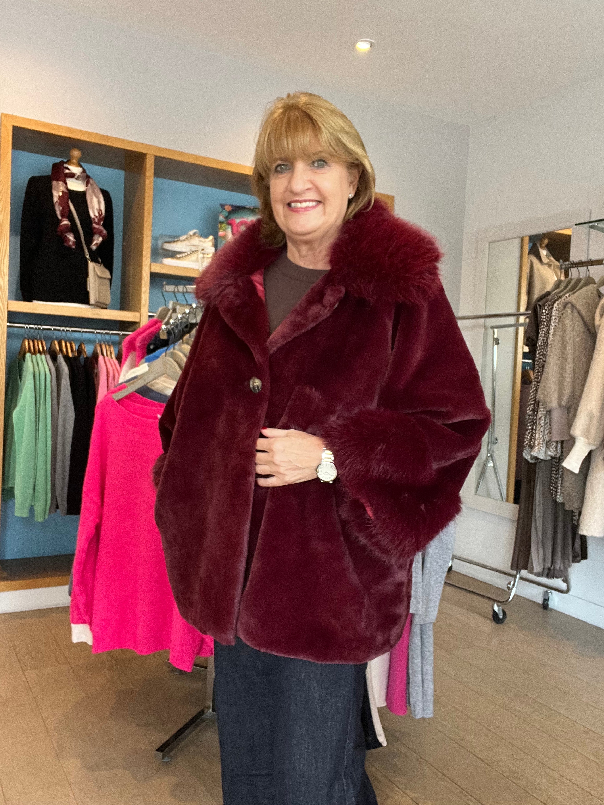 Faux Fur Soft Swing Jacket