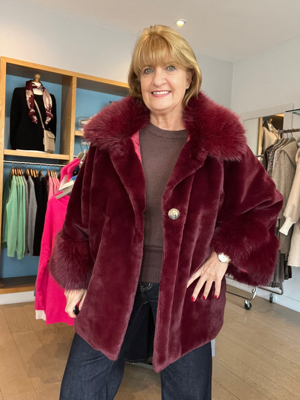 Faux Fur Soft Swing Jacket