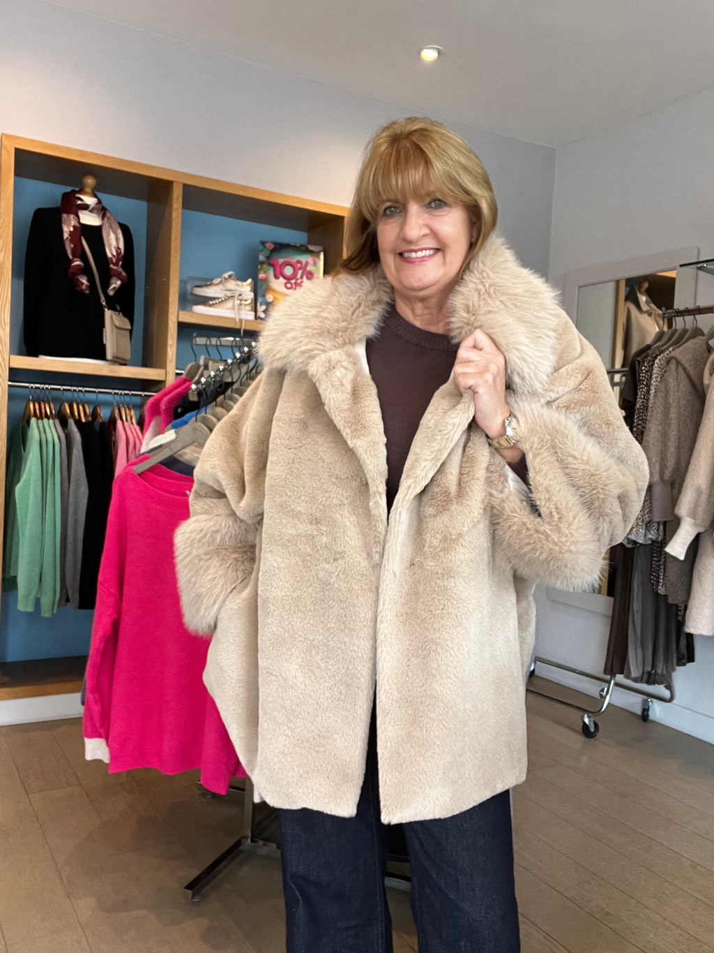 Faux Fur Soft Swing Jacket