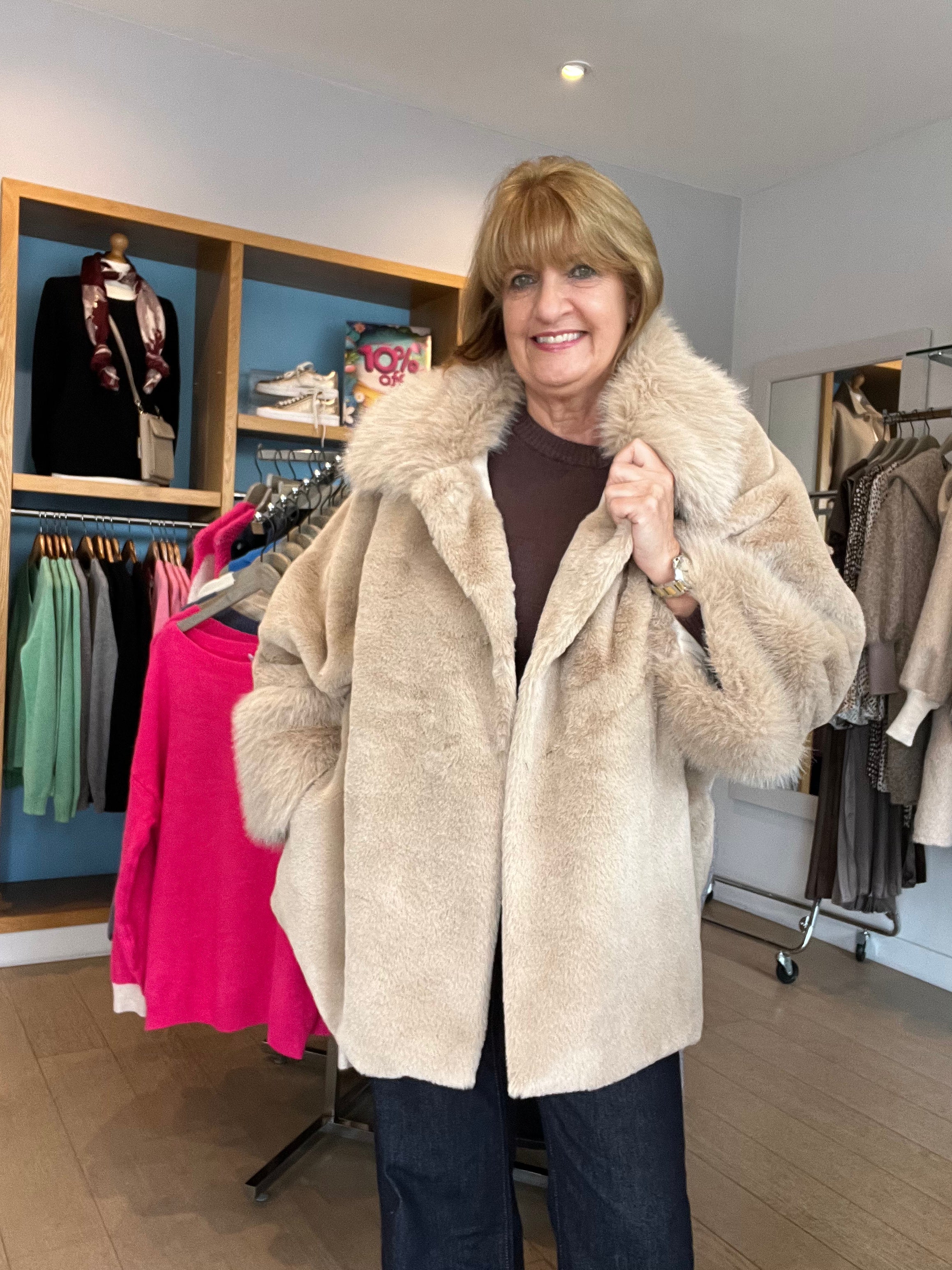 Faux Fur Soft Swing Jacket