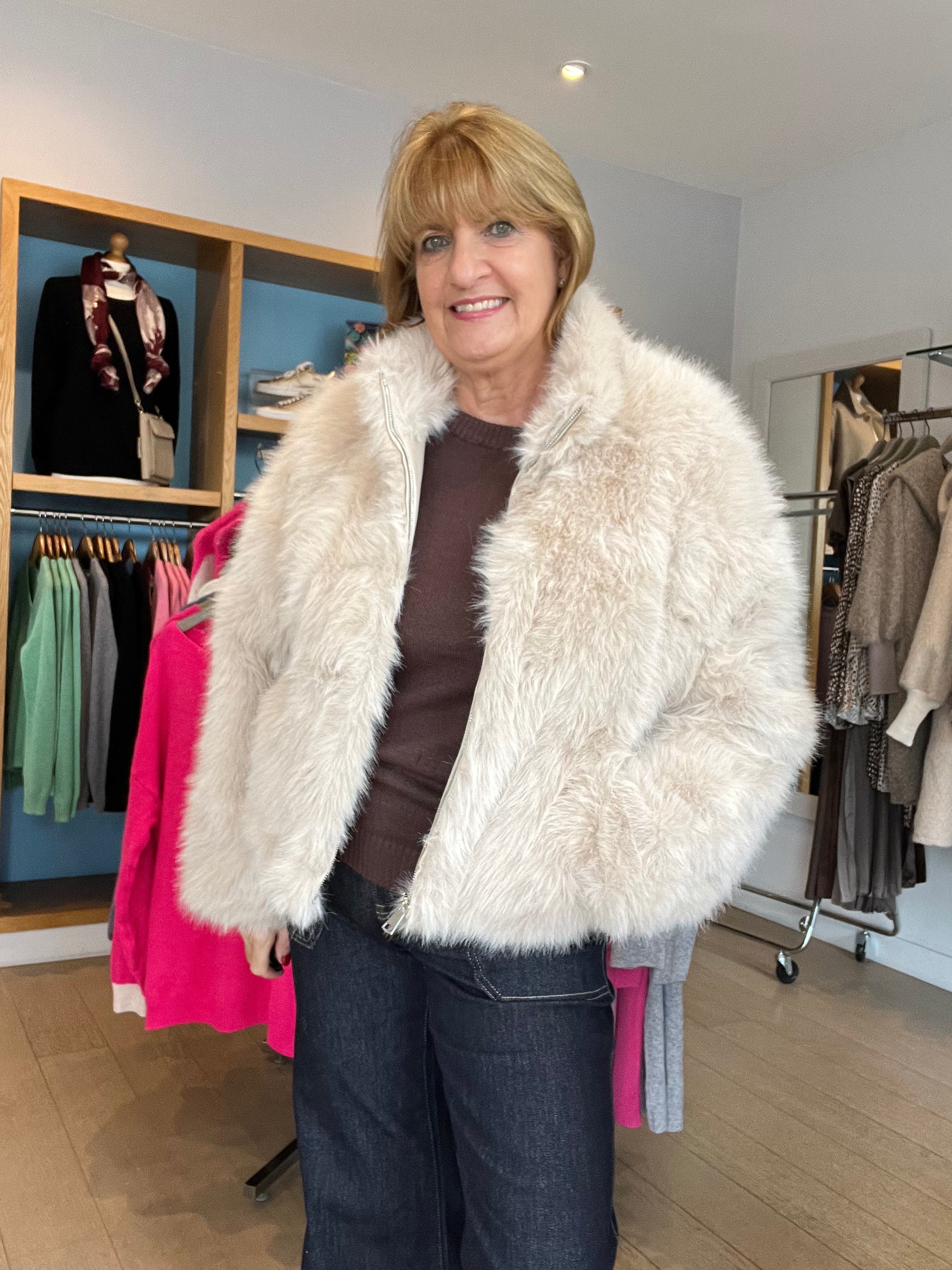 Fab Faux Fur Zip Jacket