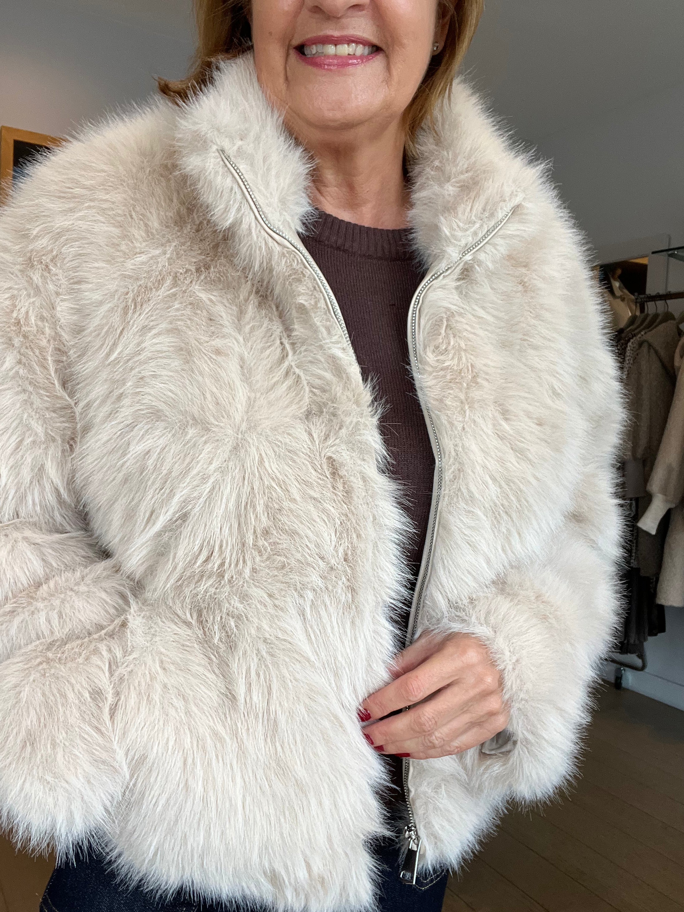 Fab Faux Fur Zip Jacket