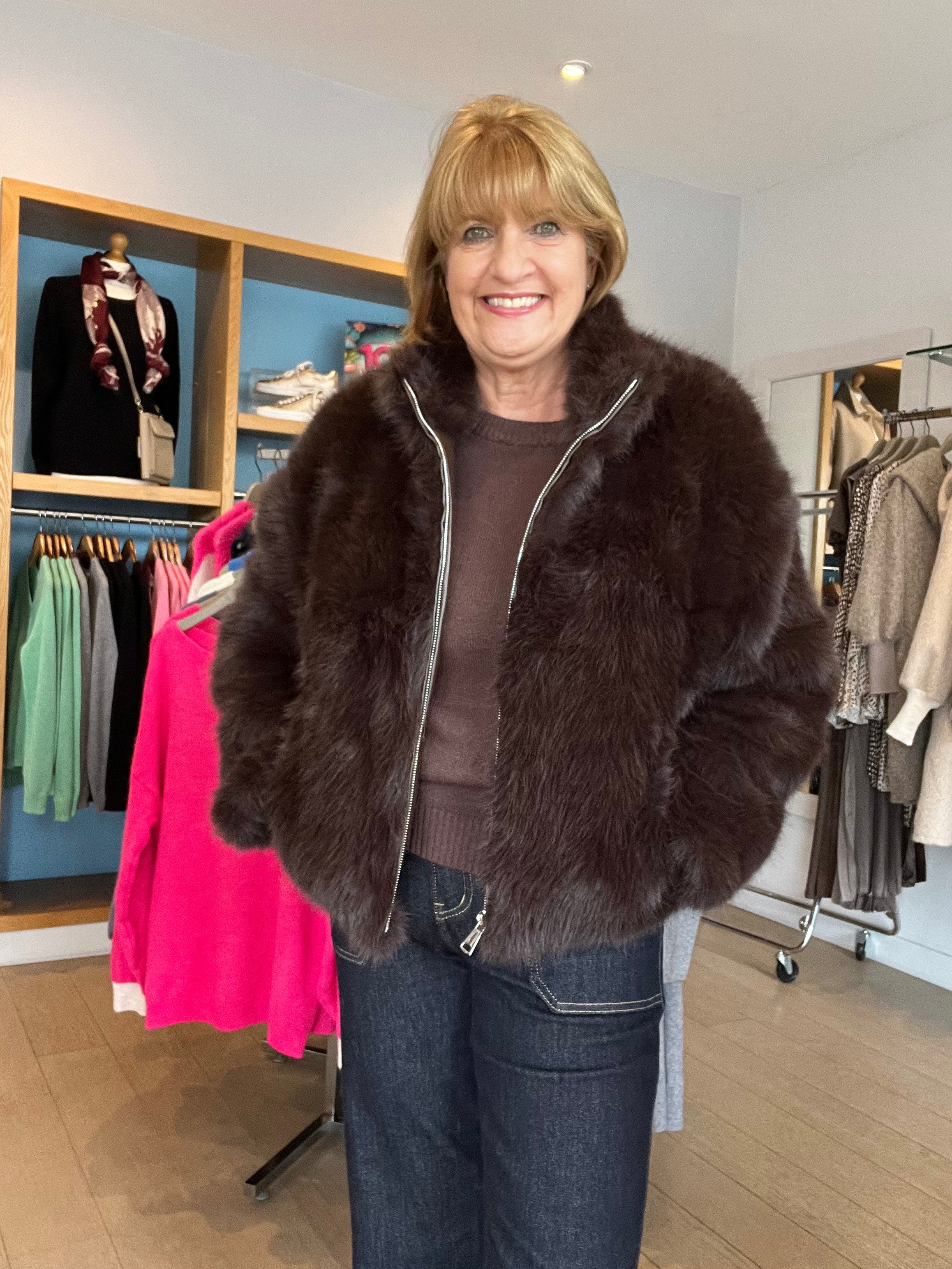 Fab Faux Fur Zip Jacket