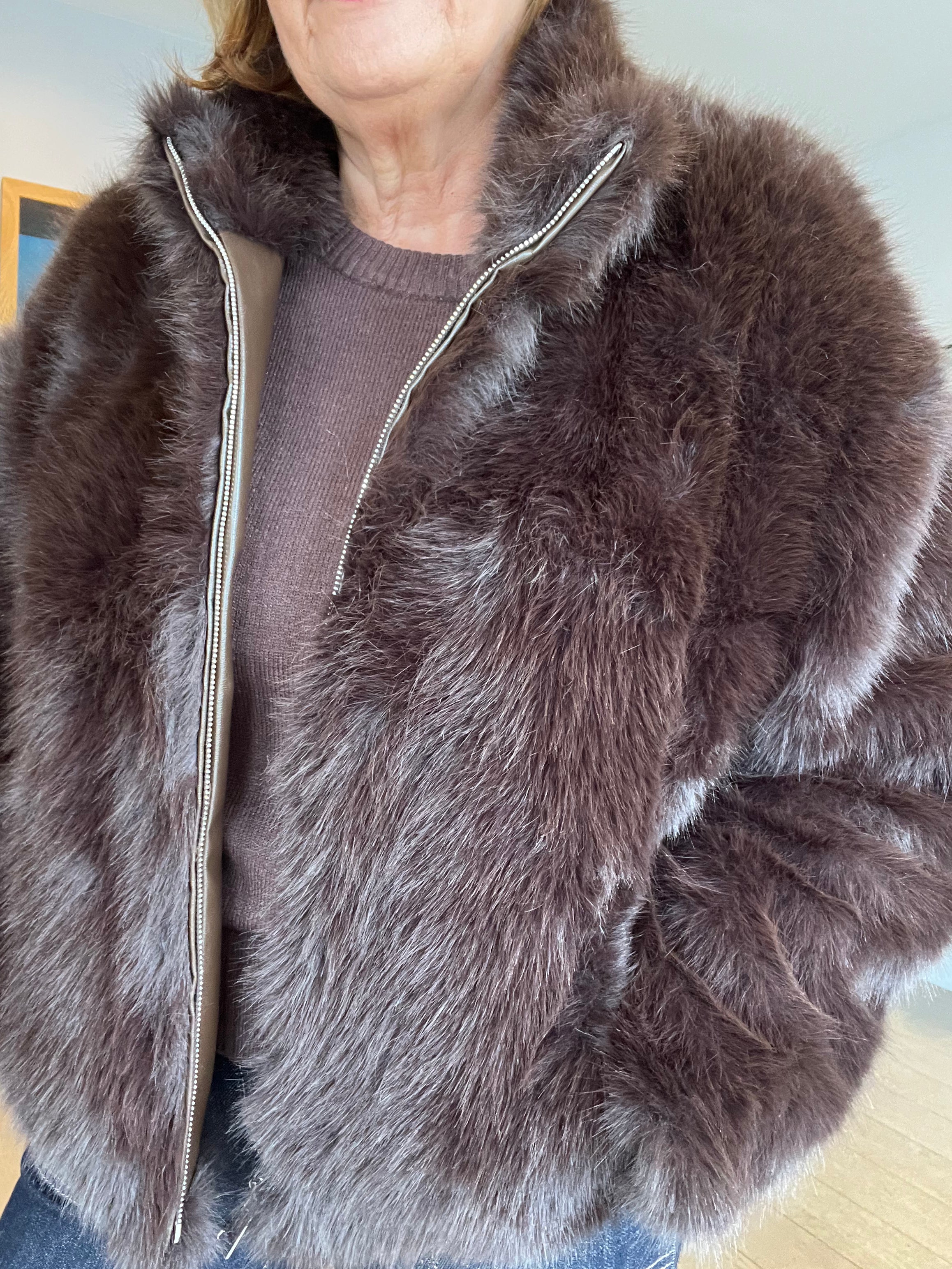Fab Faux Fur Zip Jacket