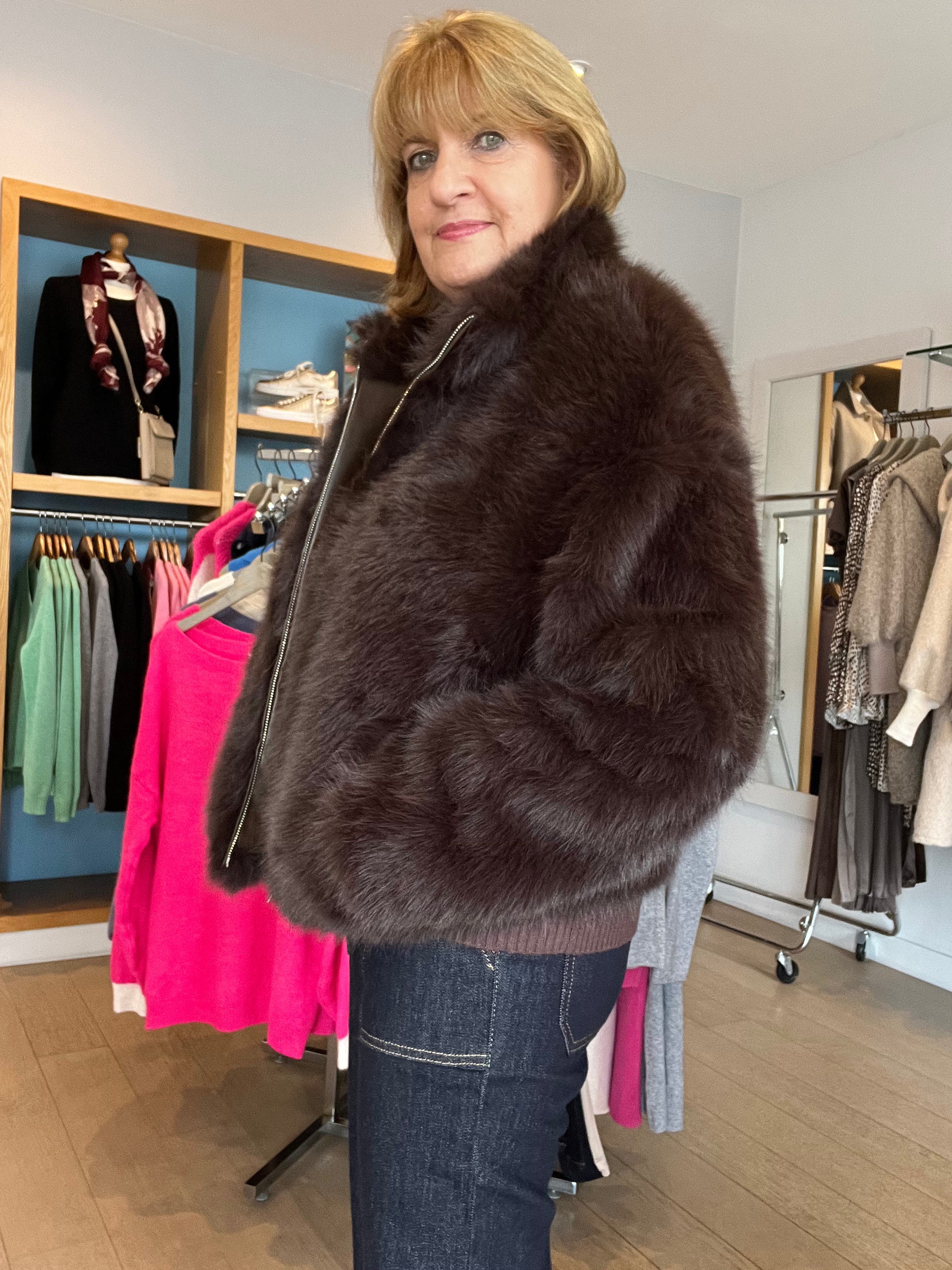 Fab Faux Fur Zip Jacket