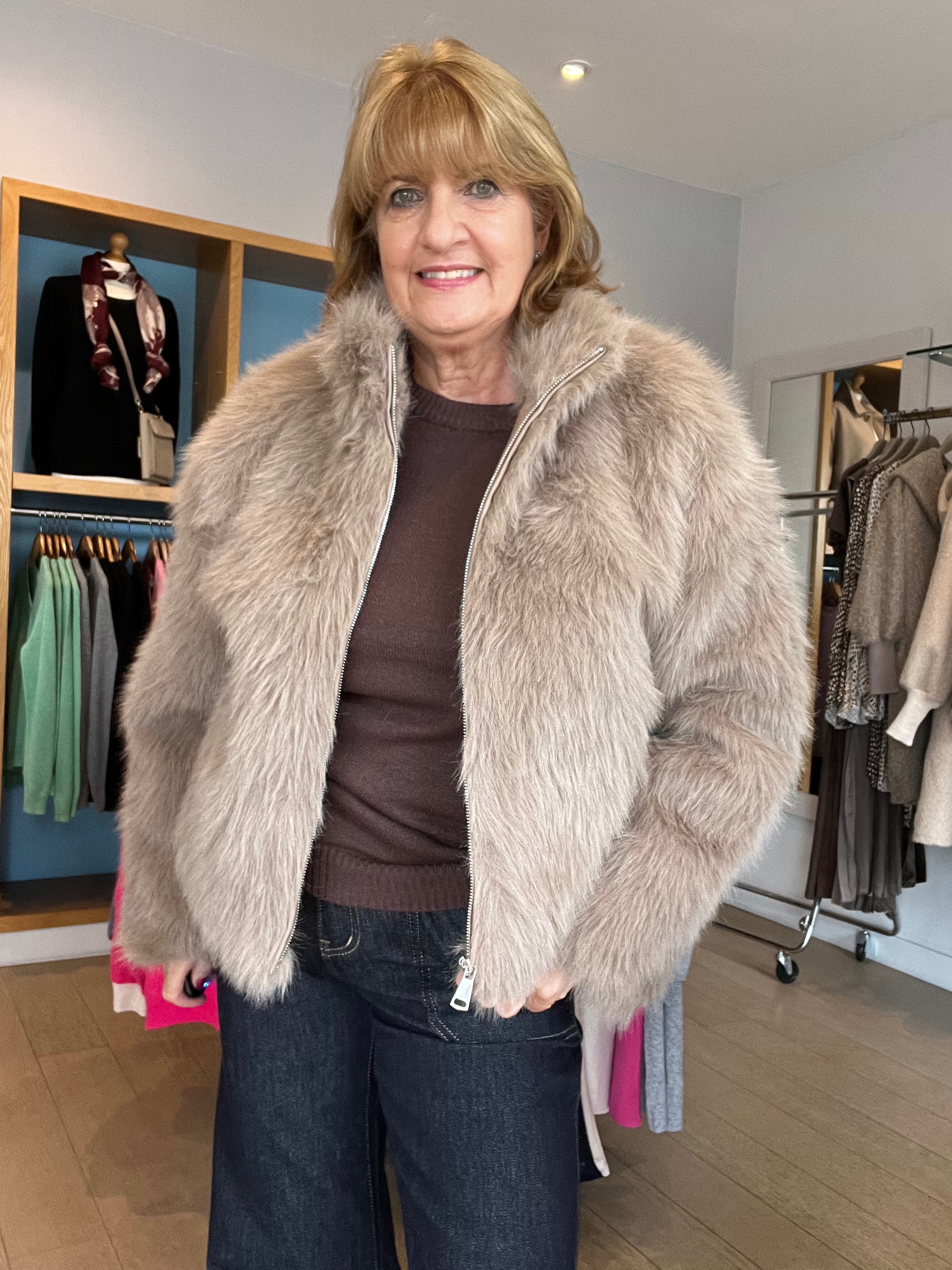 Fab Faux Fur Zip Jacket