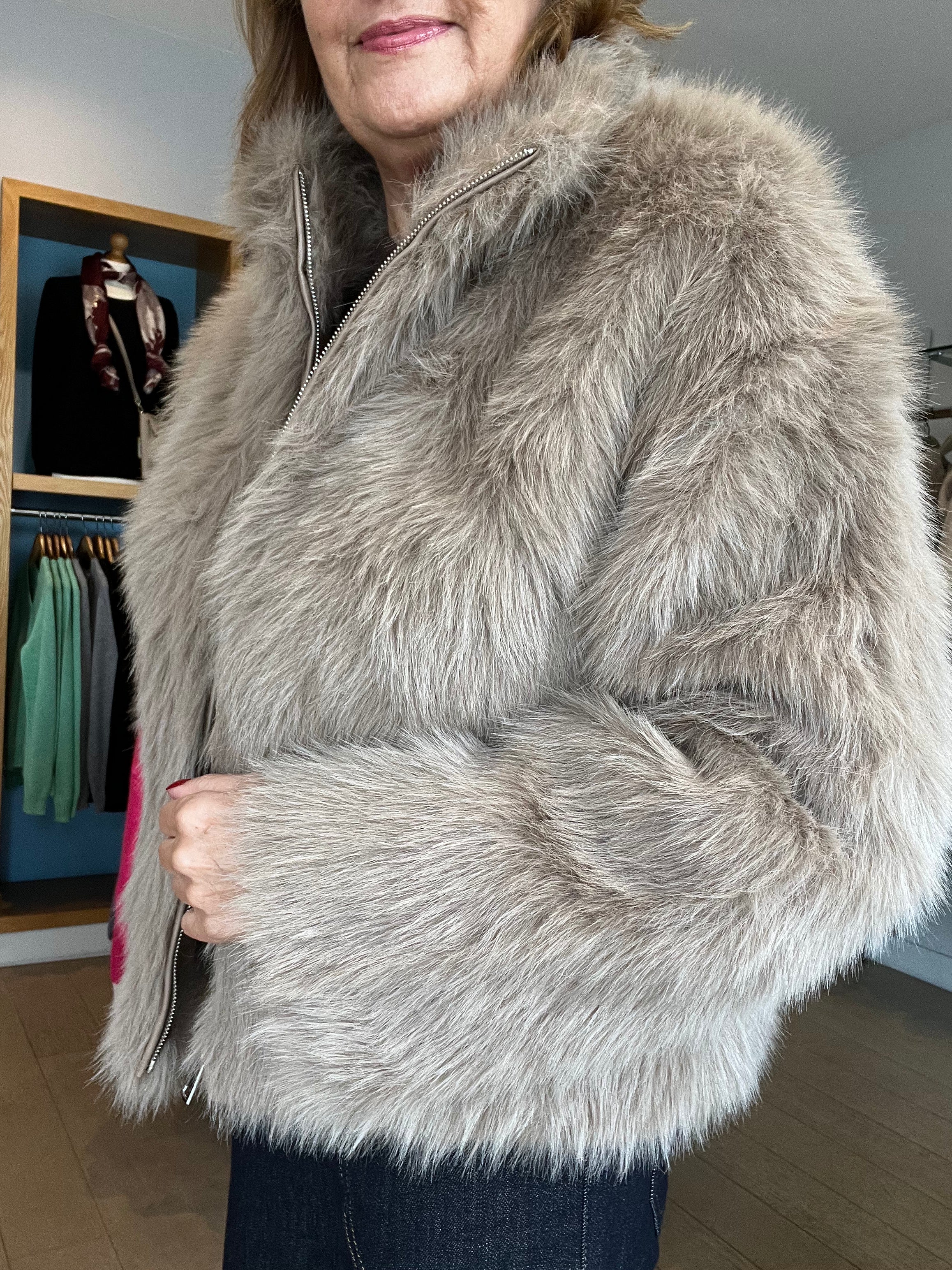 Fab Faux Fur Zip Jacket