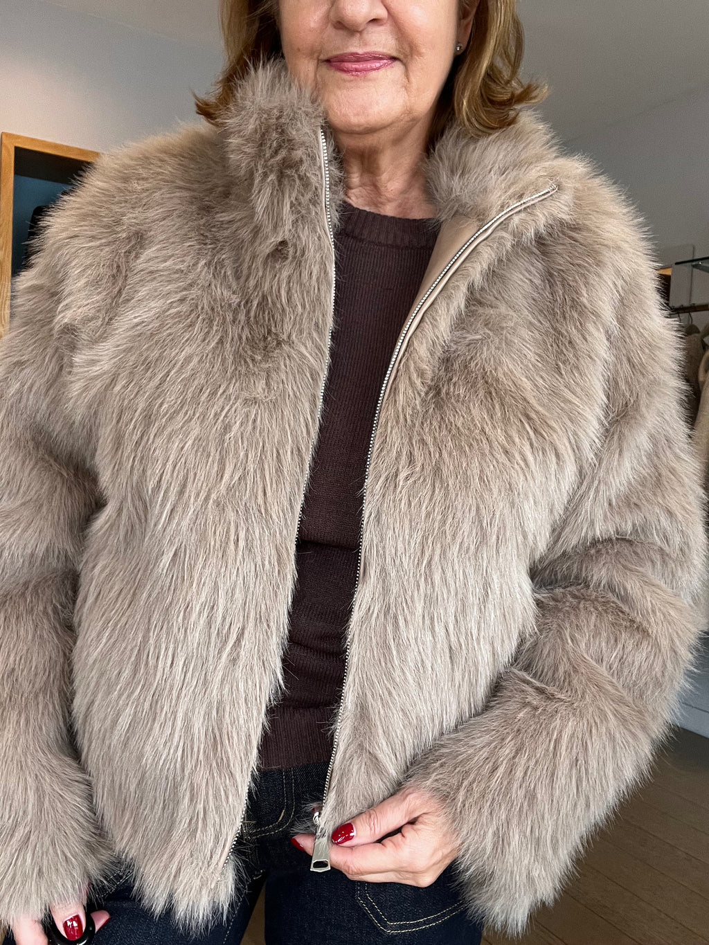 Fab Faux Fur Zip Jacket