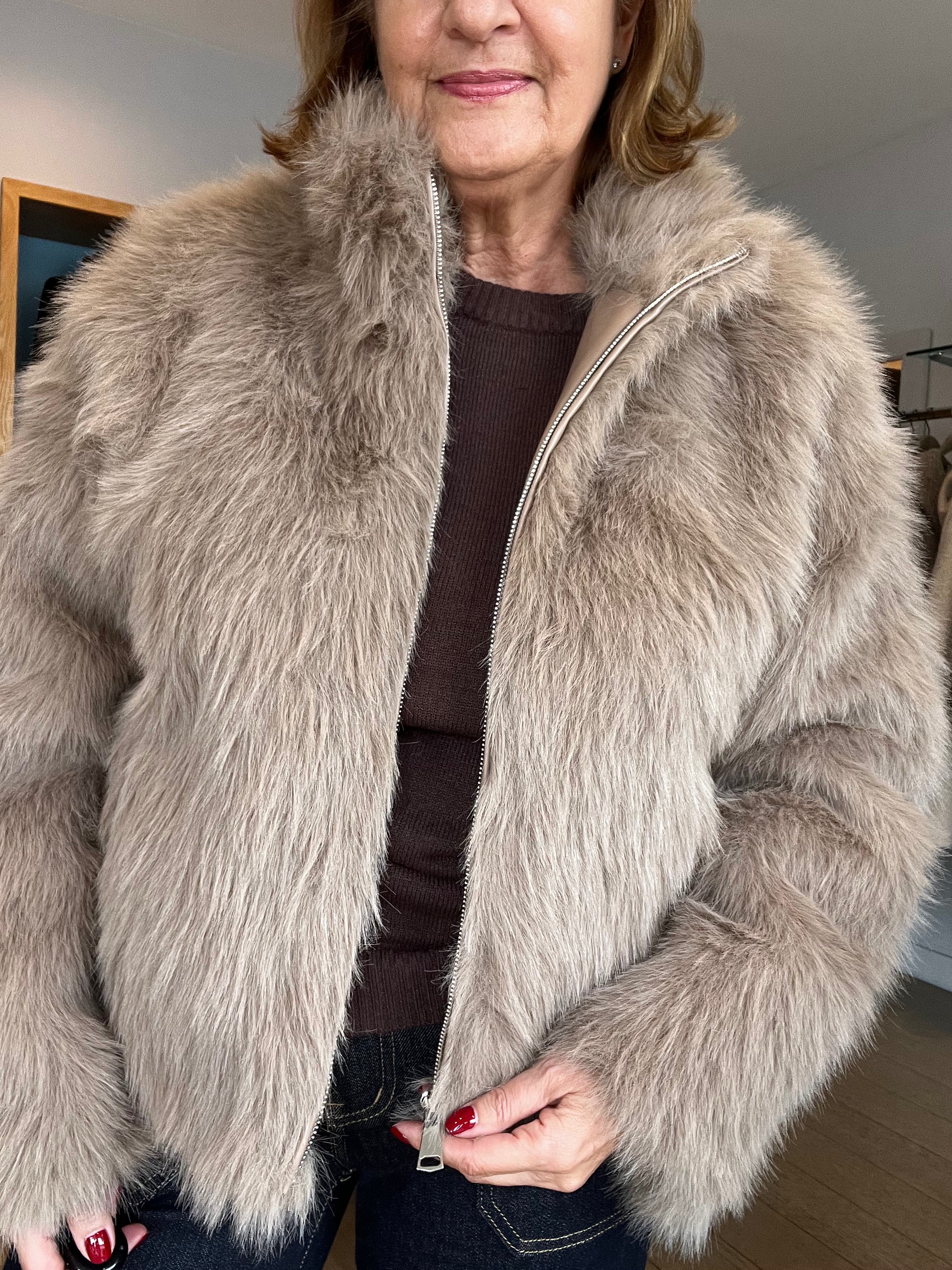 Fab Faux Fur Zip Jacket