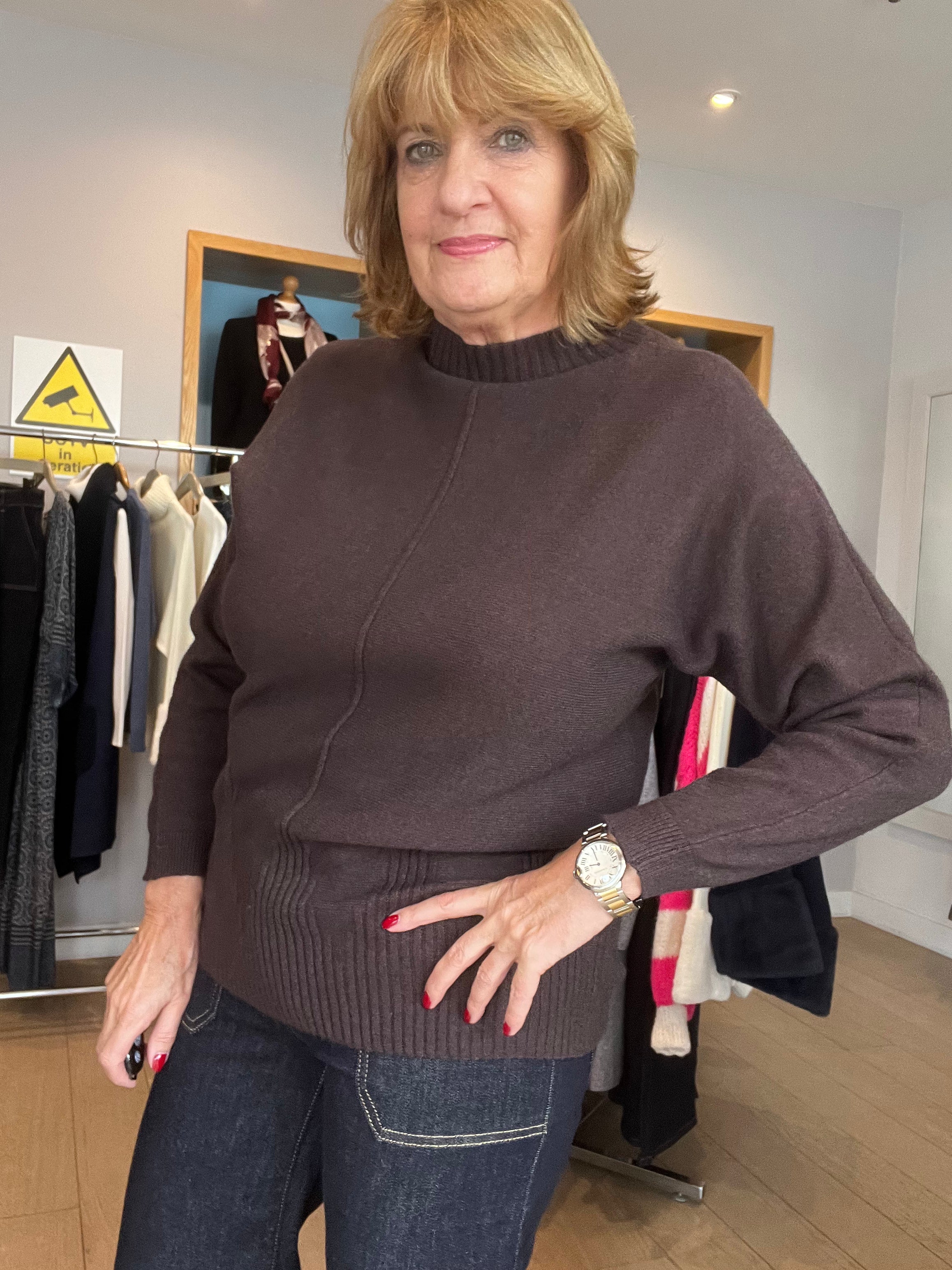 Isla Seam Detail Super-soft Knit