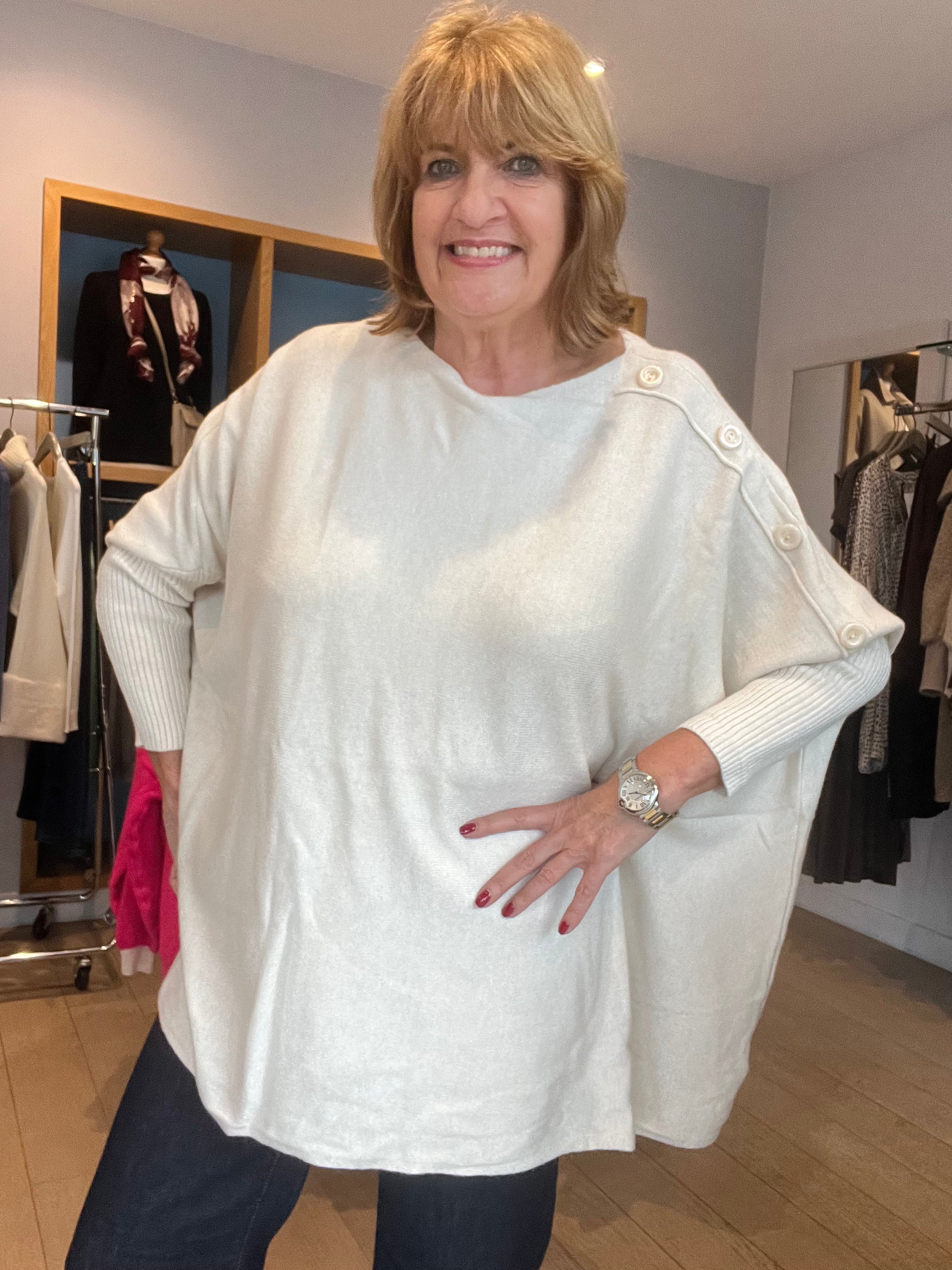 Lily Oversized Knit with Buttons