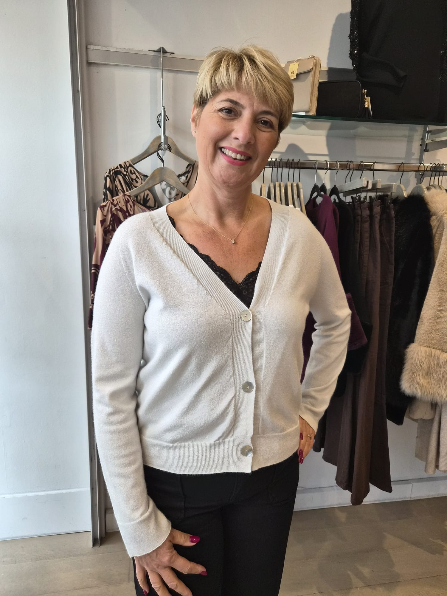 Alpini Lexie Lurex Knit Cardy