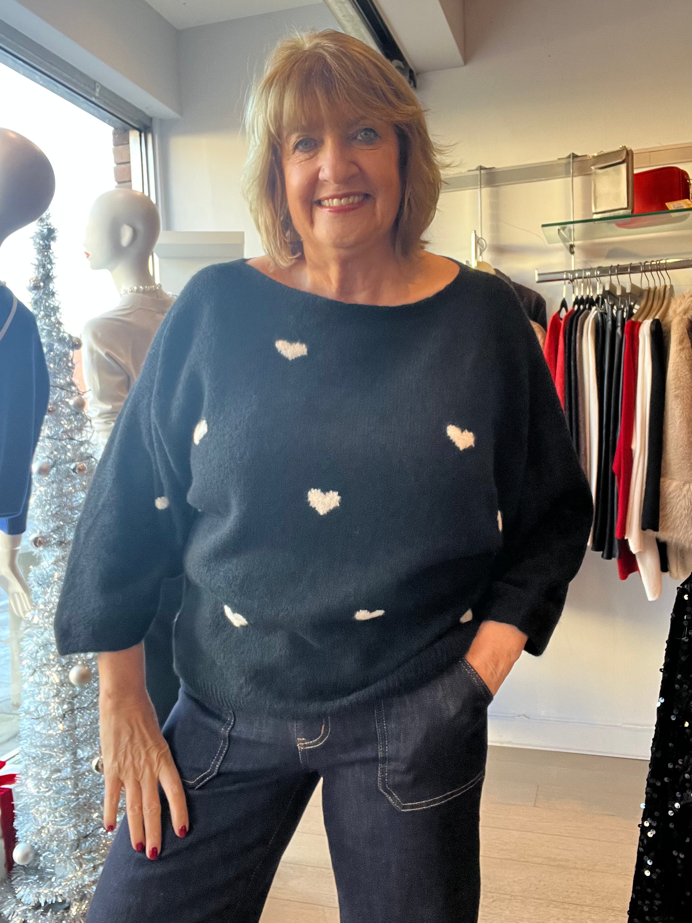 Heart Fluffy Super Soft Knit