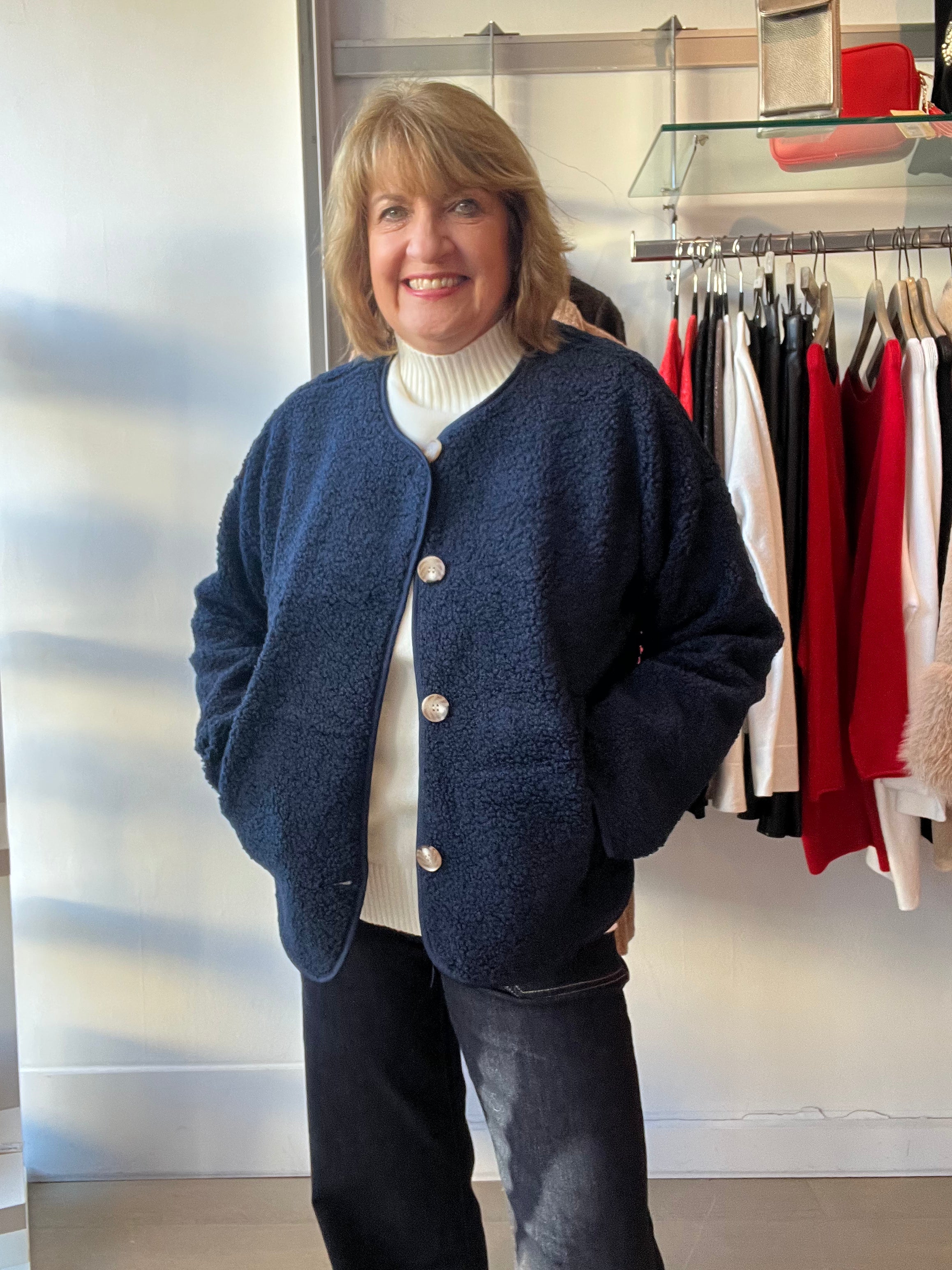 Teddy Boucle Jacket with Suedette lining