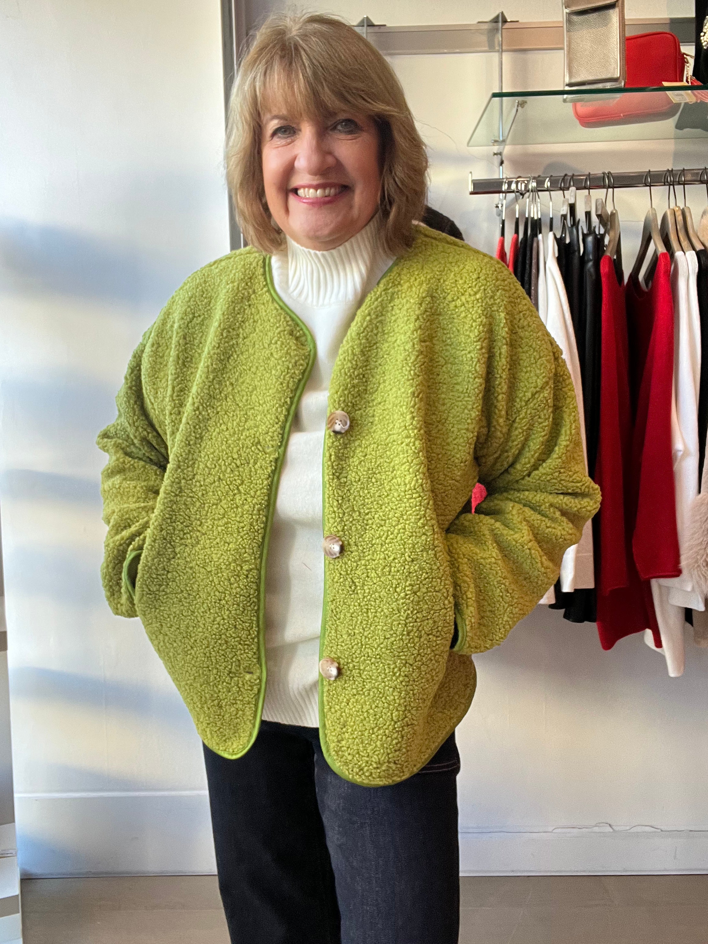 Teddy Boucle Jacket with Suedette lining