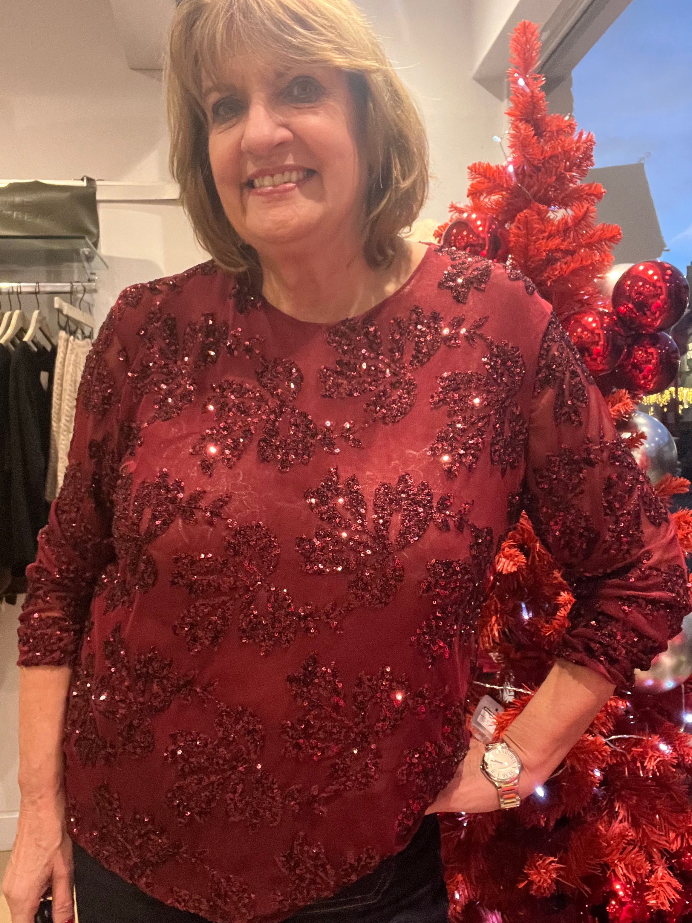 Crystal Glitzy Sequin Top