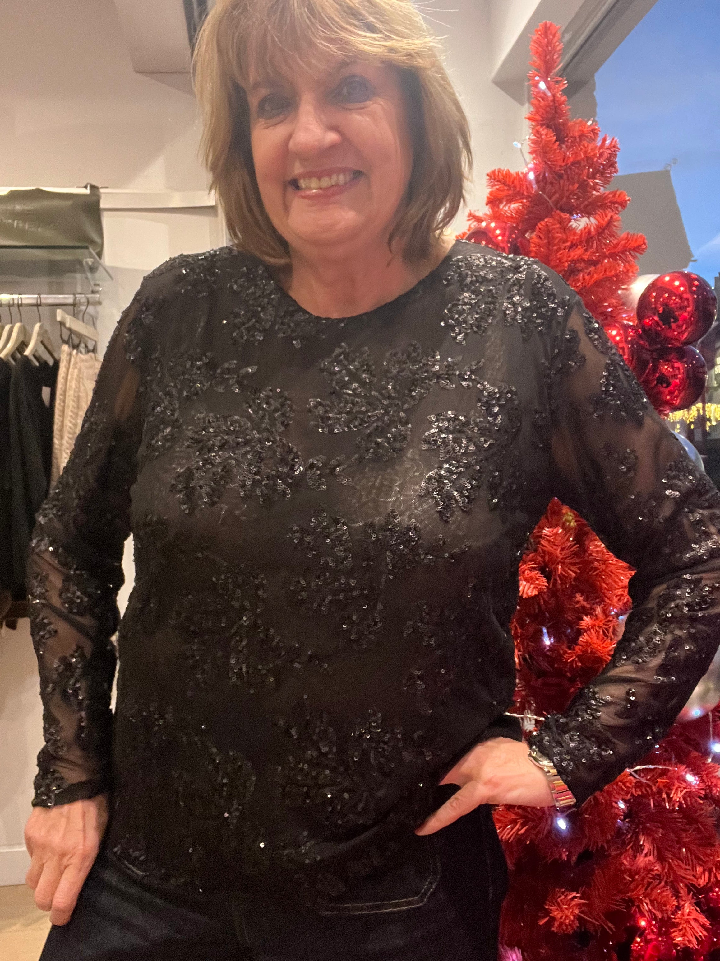 Crystal Glitzy Sequin Top