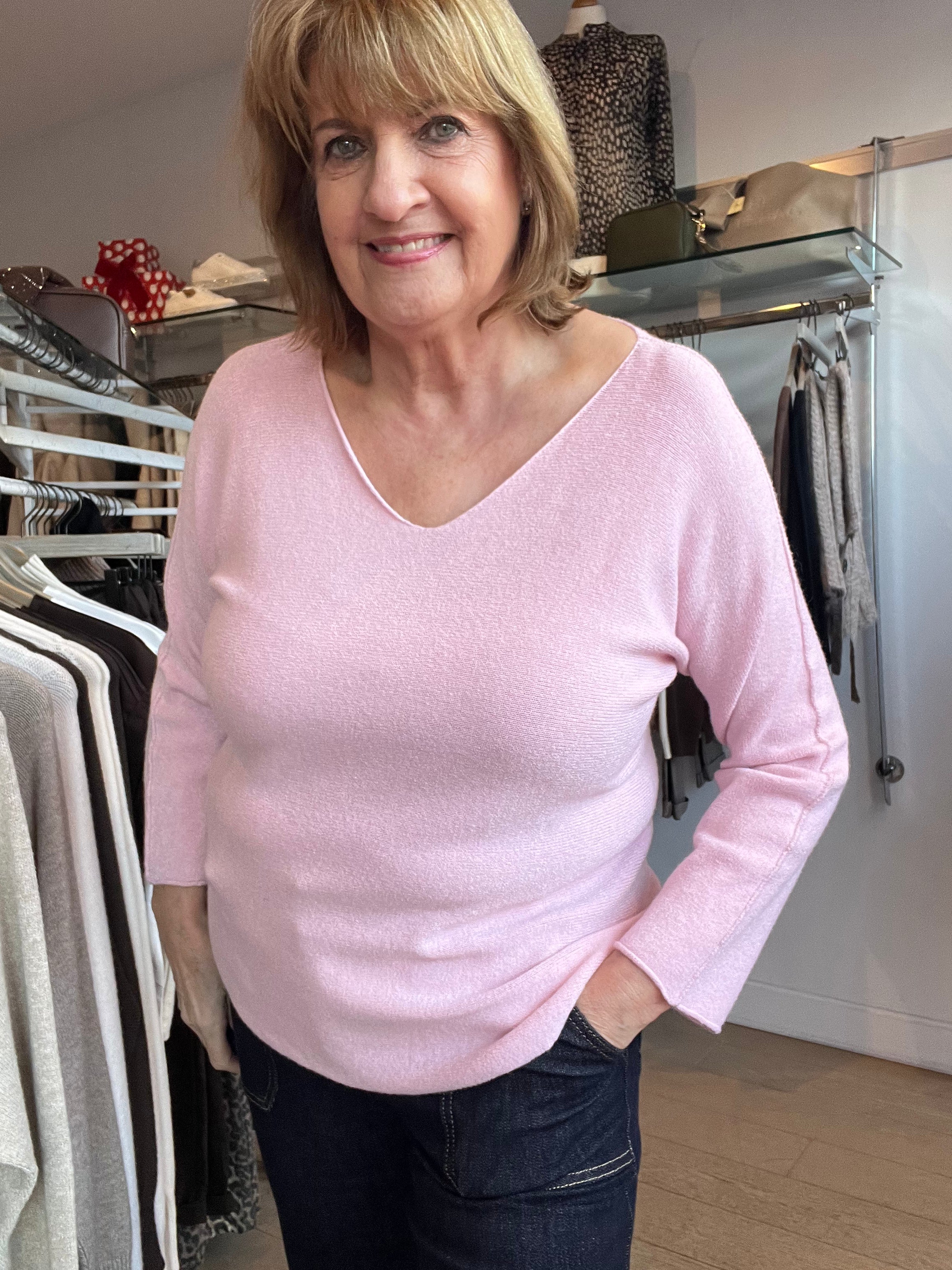 Lottie V Neck Knit Top