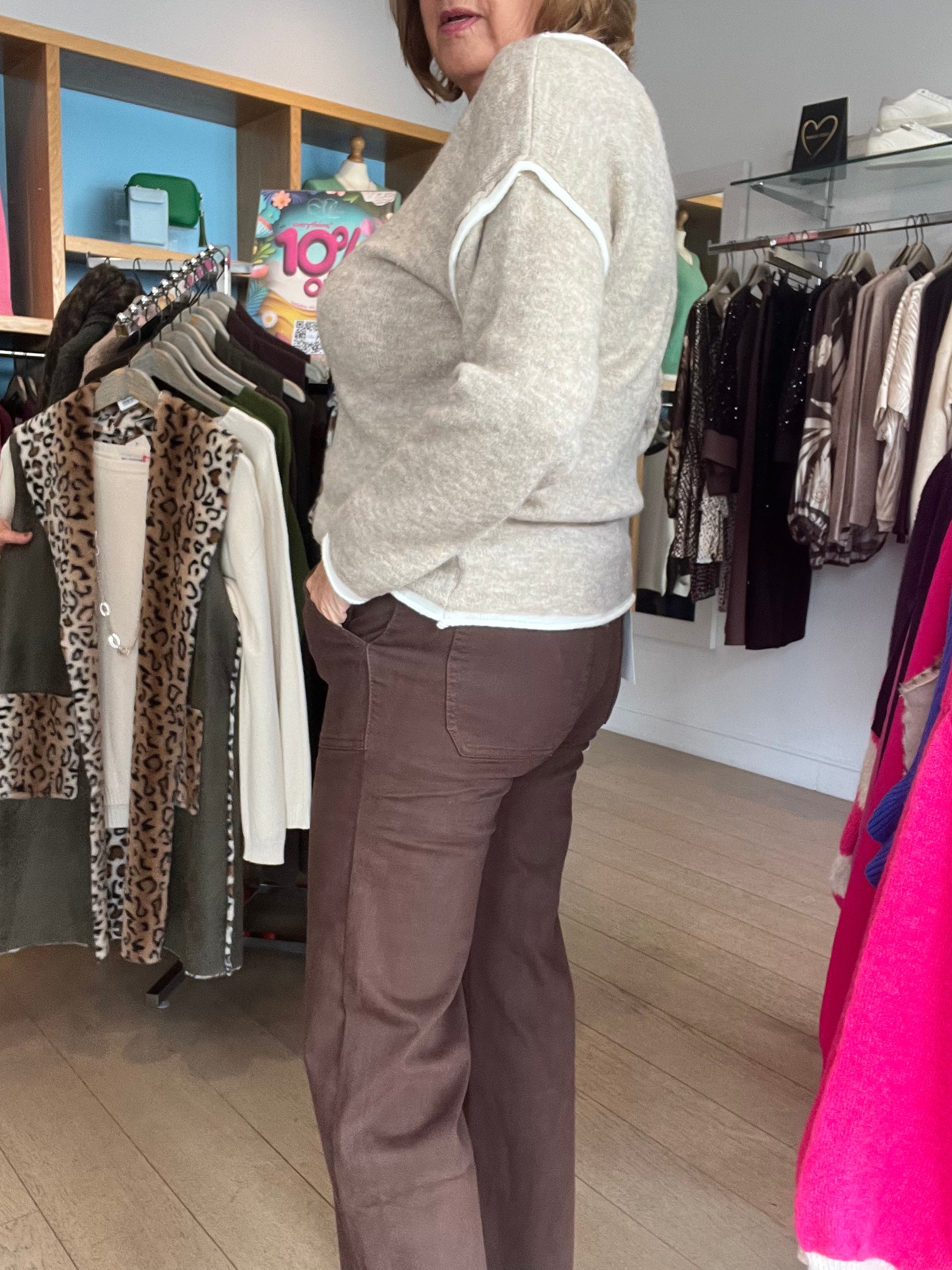 Toxic Chocolate Wide Leg Jeans