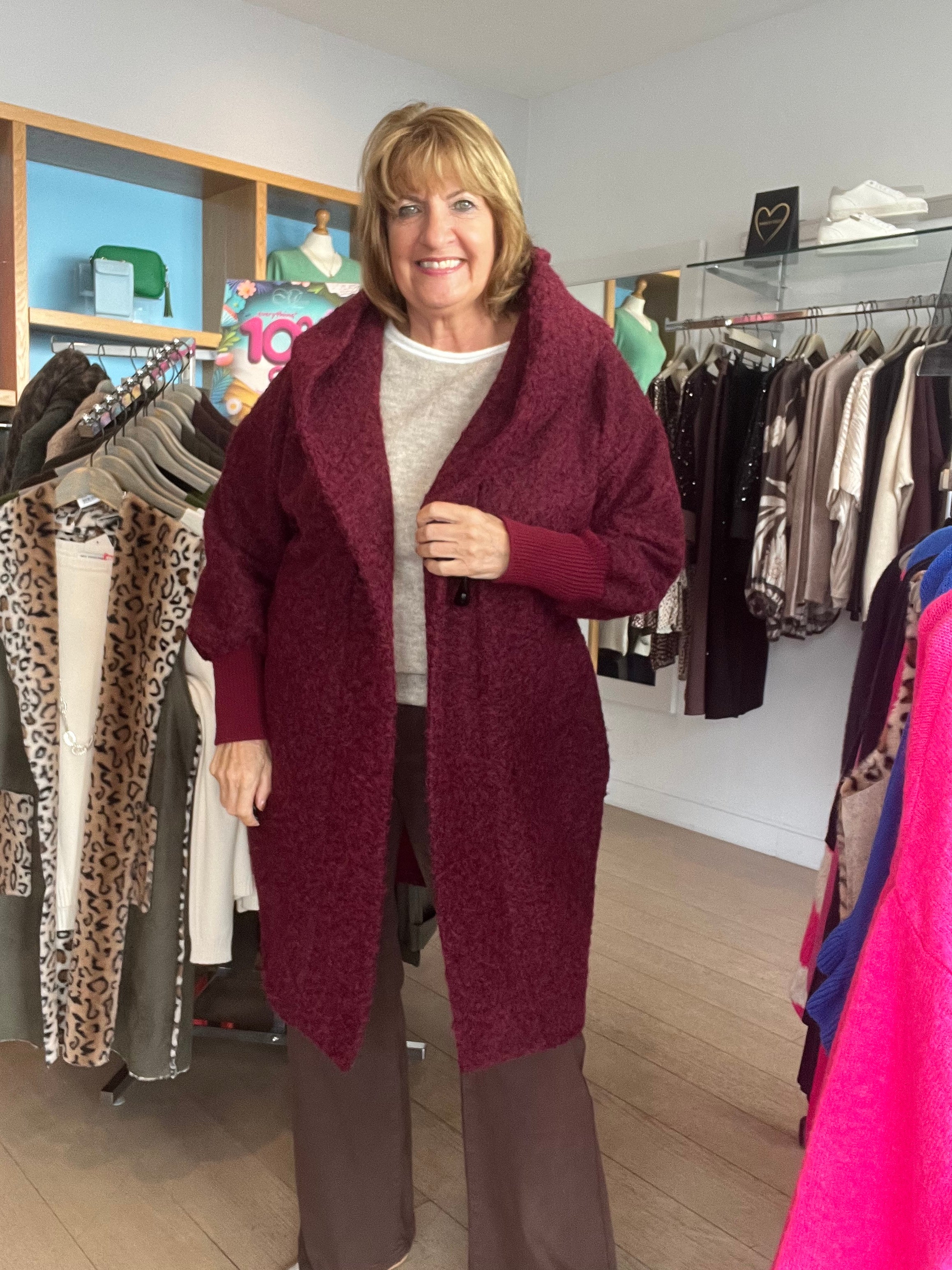 Helena Casual Jacket with Hood and Toggle Fastening