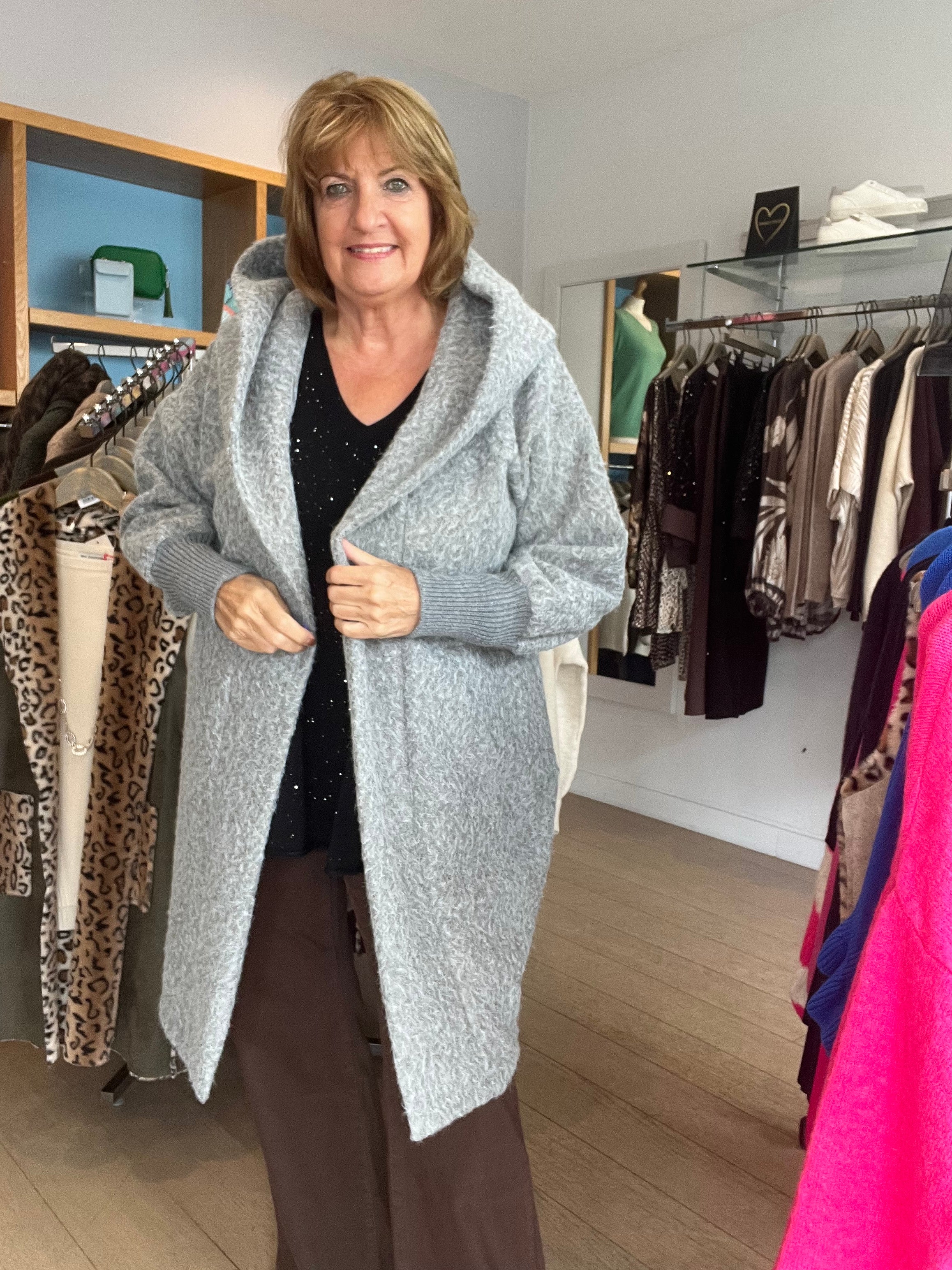 Helena Casual Jacket with Hood and Toggle Fastening