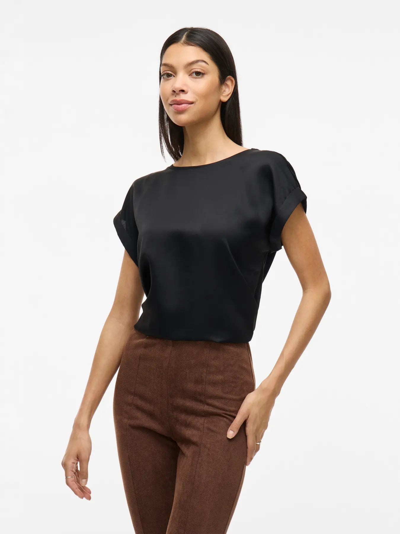 Vila Viellette Satin Jersey Top Bestseller