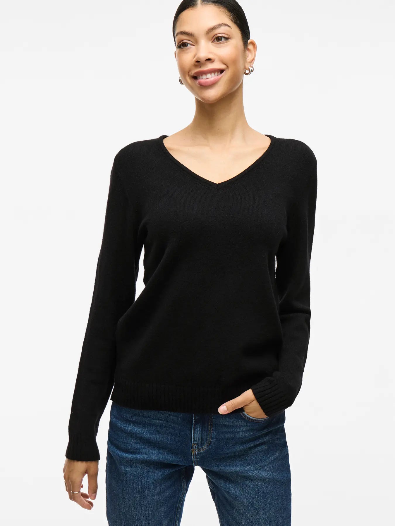 Vila Viril Classic V Neck Knit