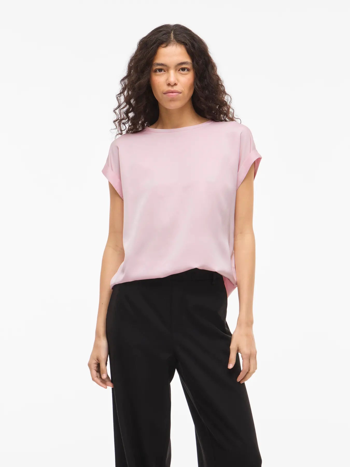 Vila Viellette S/S Satin Top