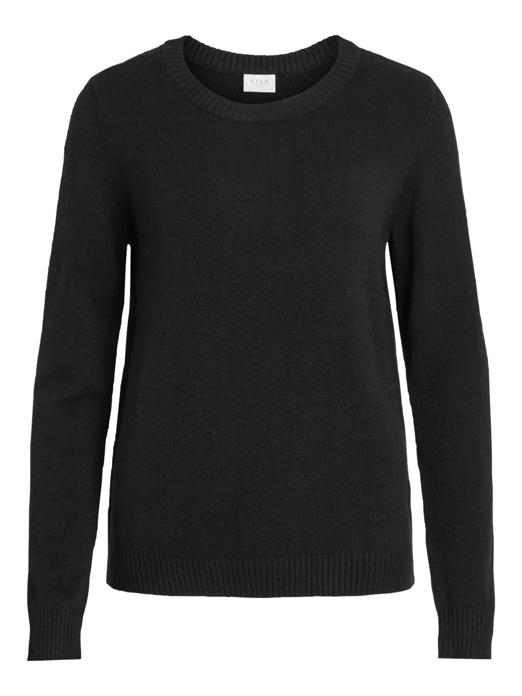 Vila Viril Round Neck Supersoft Knit - Black, M image