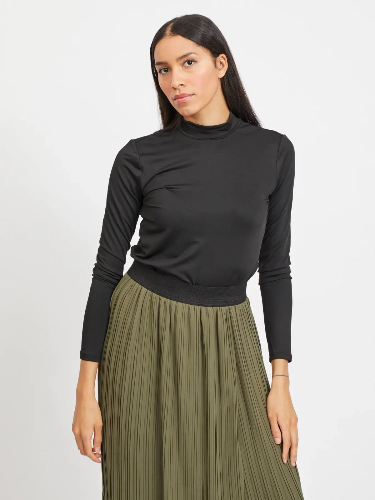 Vila ViLeo LS Leopard Print and Plain Tops - Black, S image