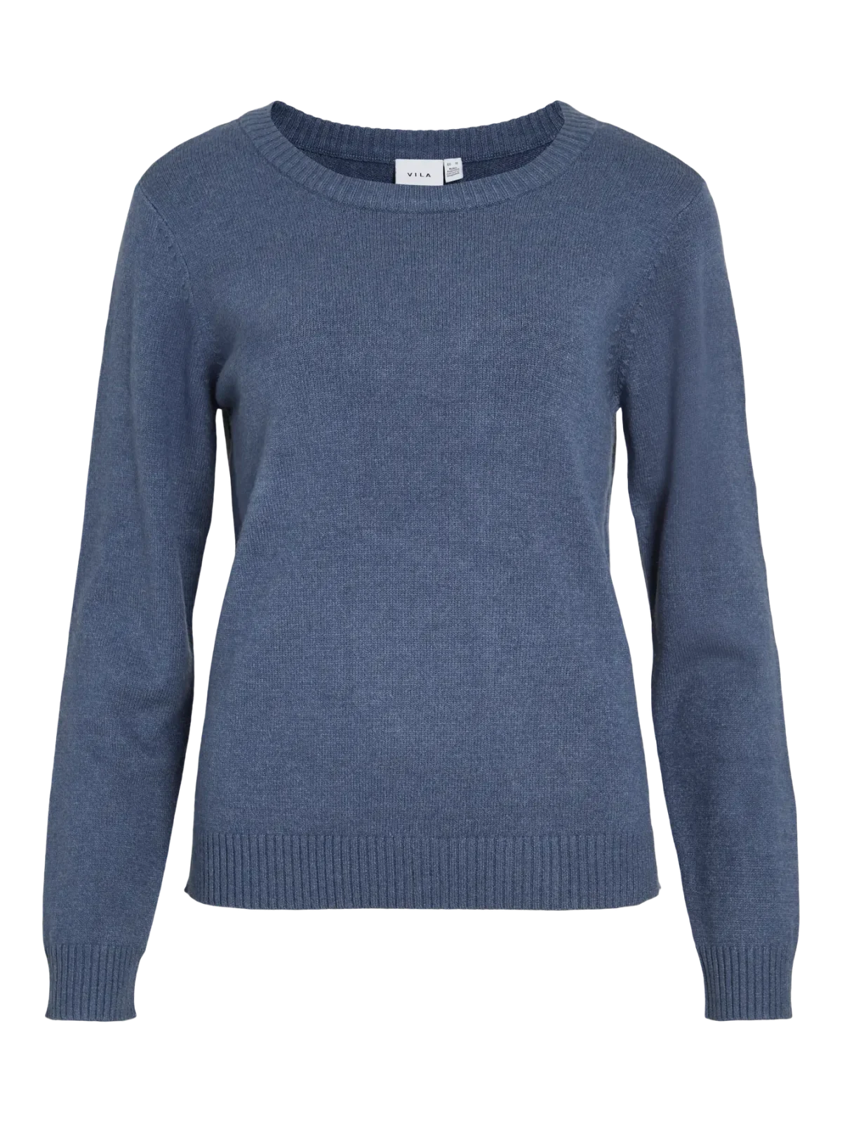Vila Viril Crew Neck Knit Top - INDIGO, XS image