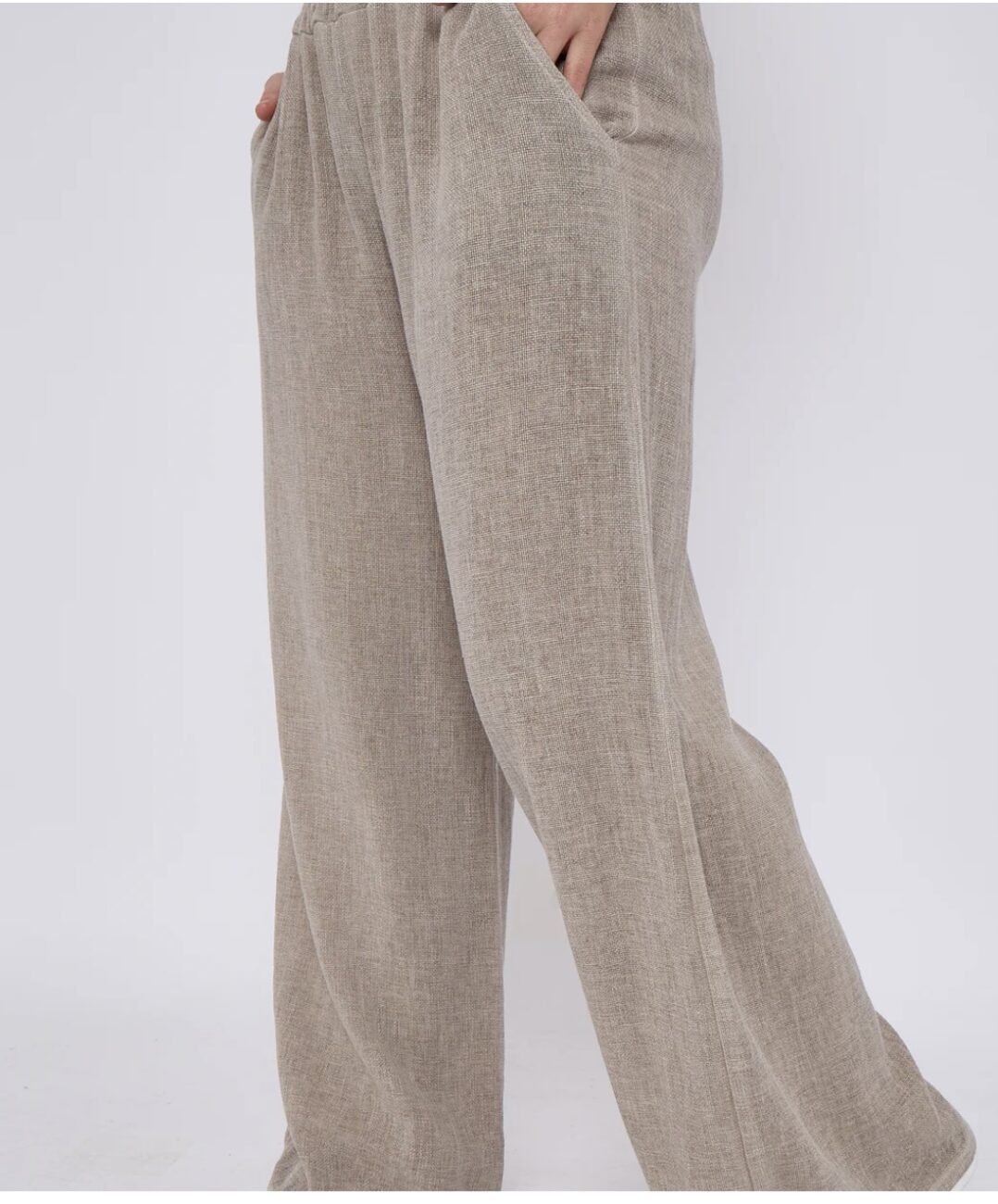 Linen Cotton  Easy Pant with Elasticated Waistband and Pockets image 0
