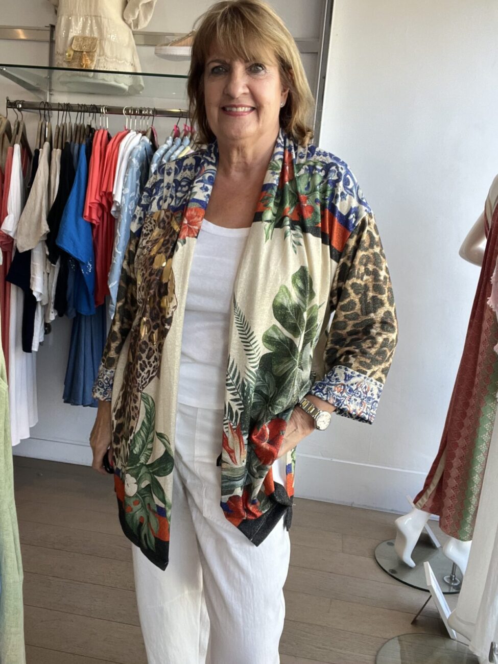 Lurex Jersey Art Print Cardy / Jacket image 4