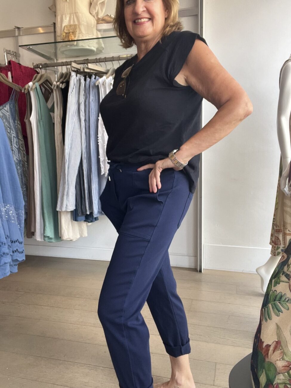 Bestselling Stretchy Wide Pocket Ankle Grazer Pant image 4