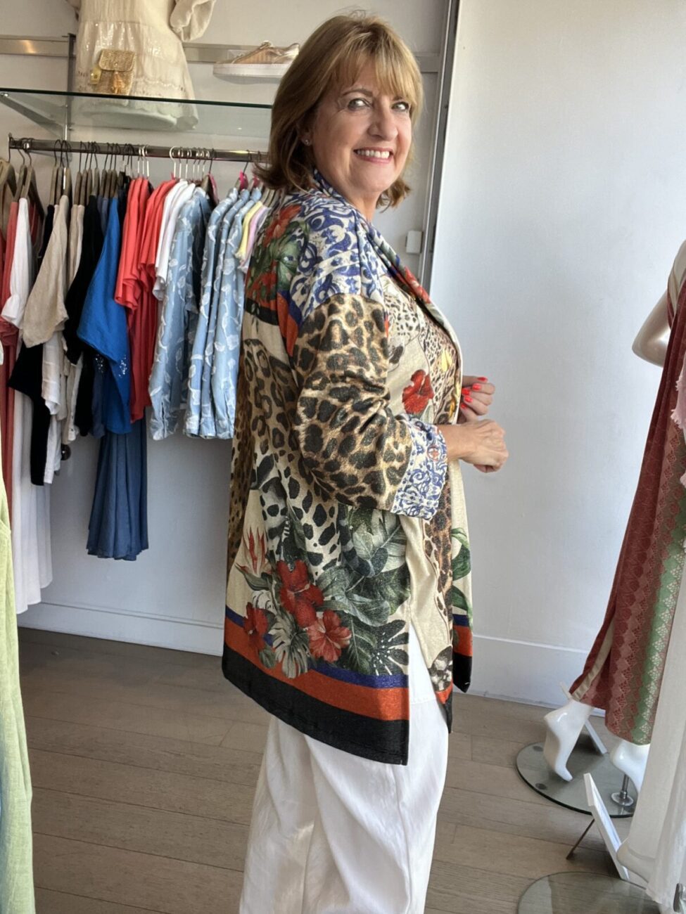 Lurex Jersey Art Print Cardy / Jacket image 5