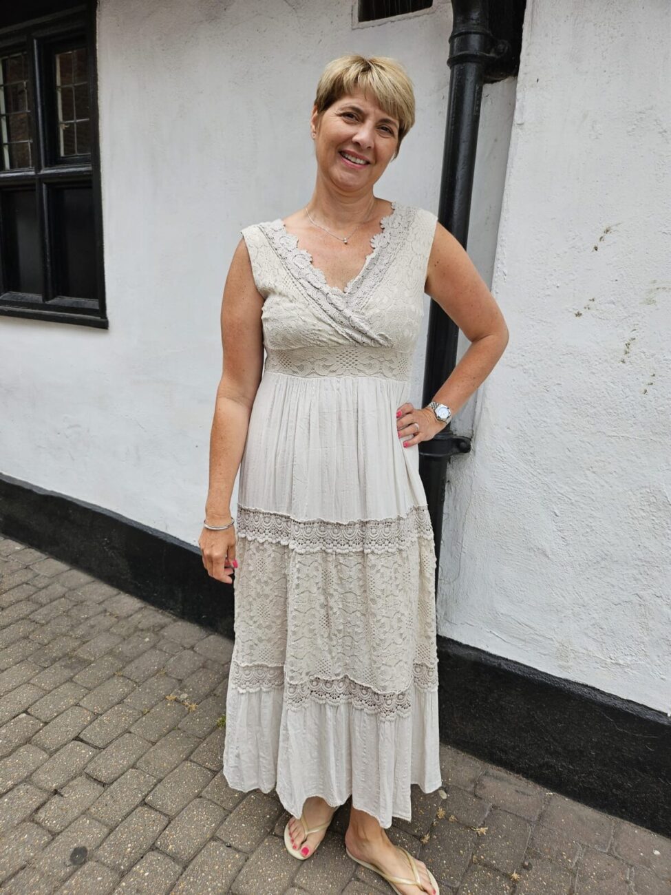 ALEXIA Embroidered Lace Maxi Dress image 7