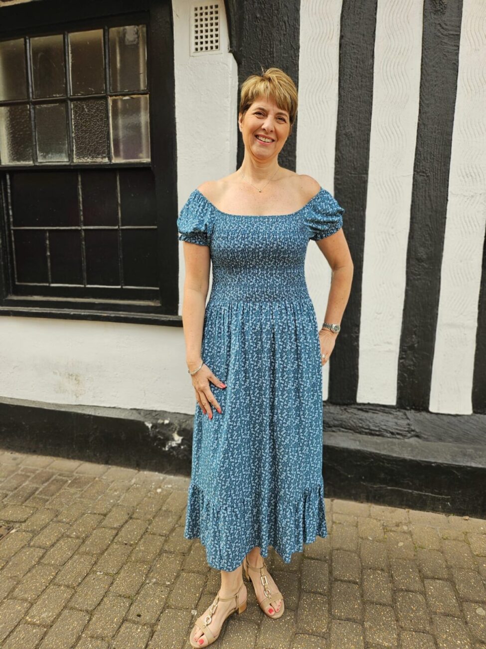 Madeleine Puff Sleeve Ditsy Print Dress image 0