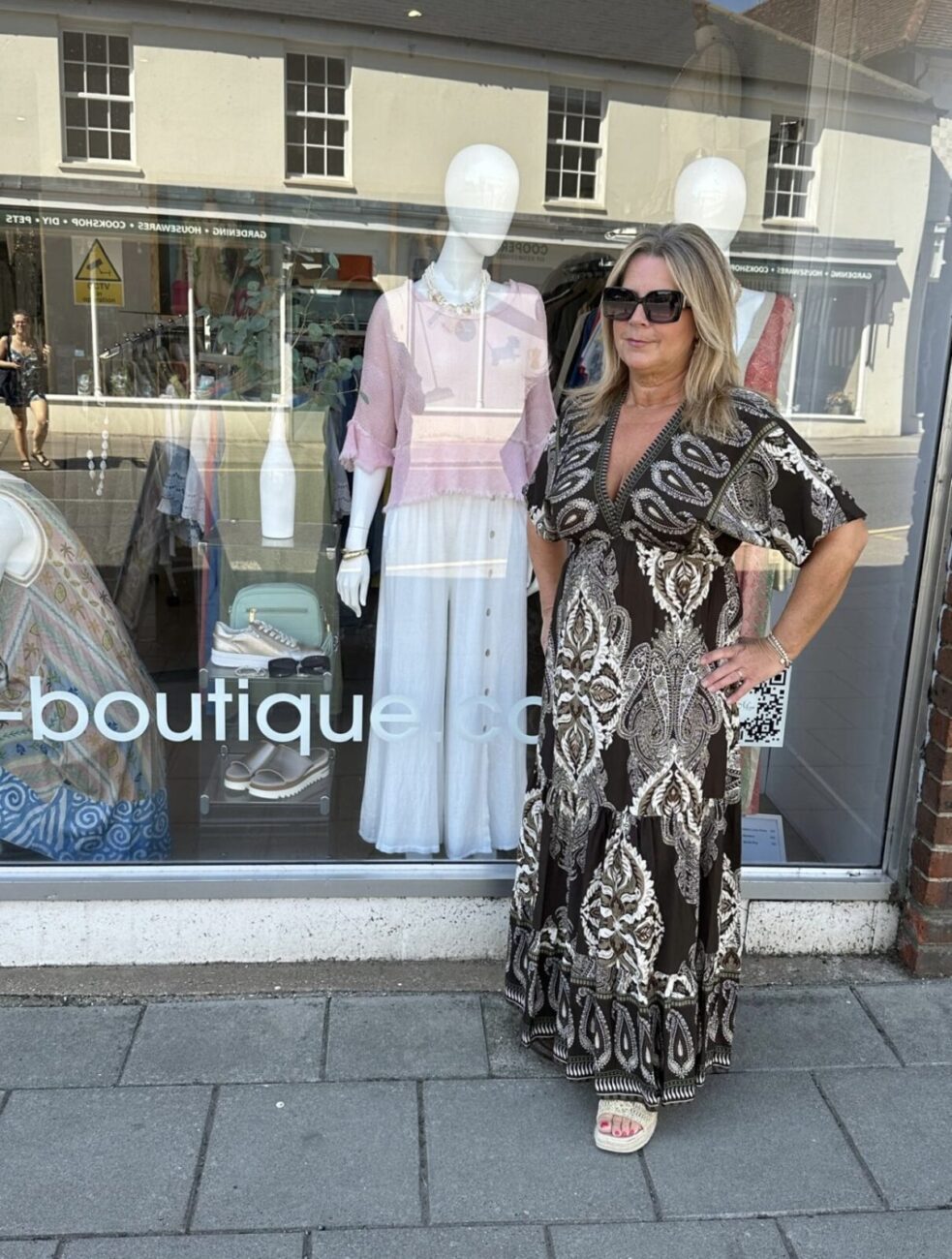 Melissa Printed Maxi Dress - CHOCOLATE, ONESIZE image