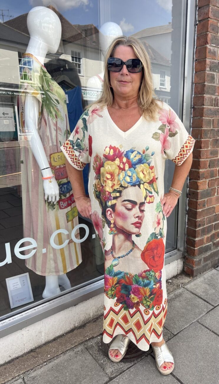 Frida Lurex Printed Maxi Dress image 0