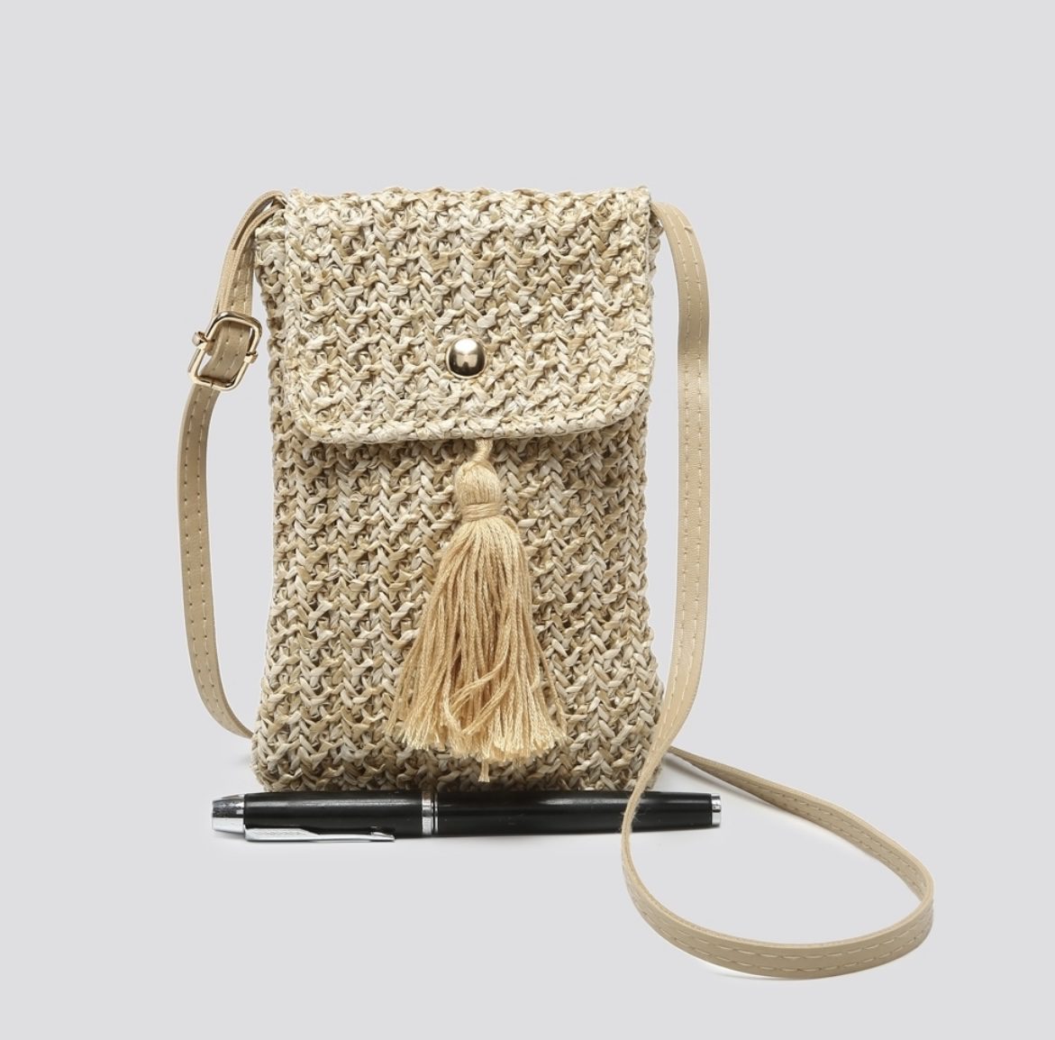 Summer Hessian Mobile Cross Body Bag image 0