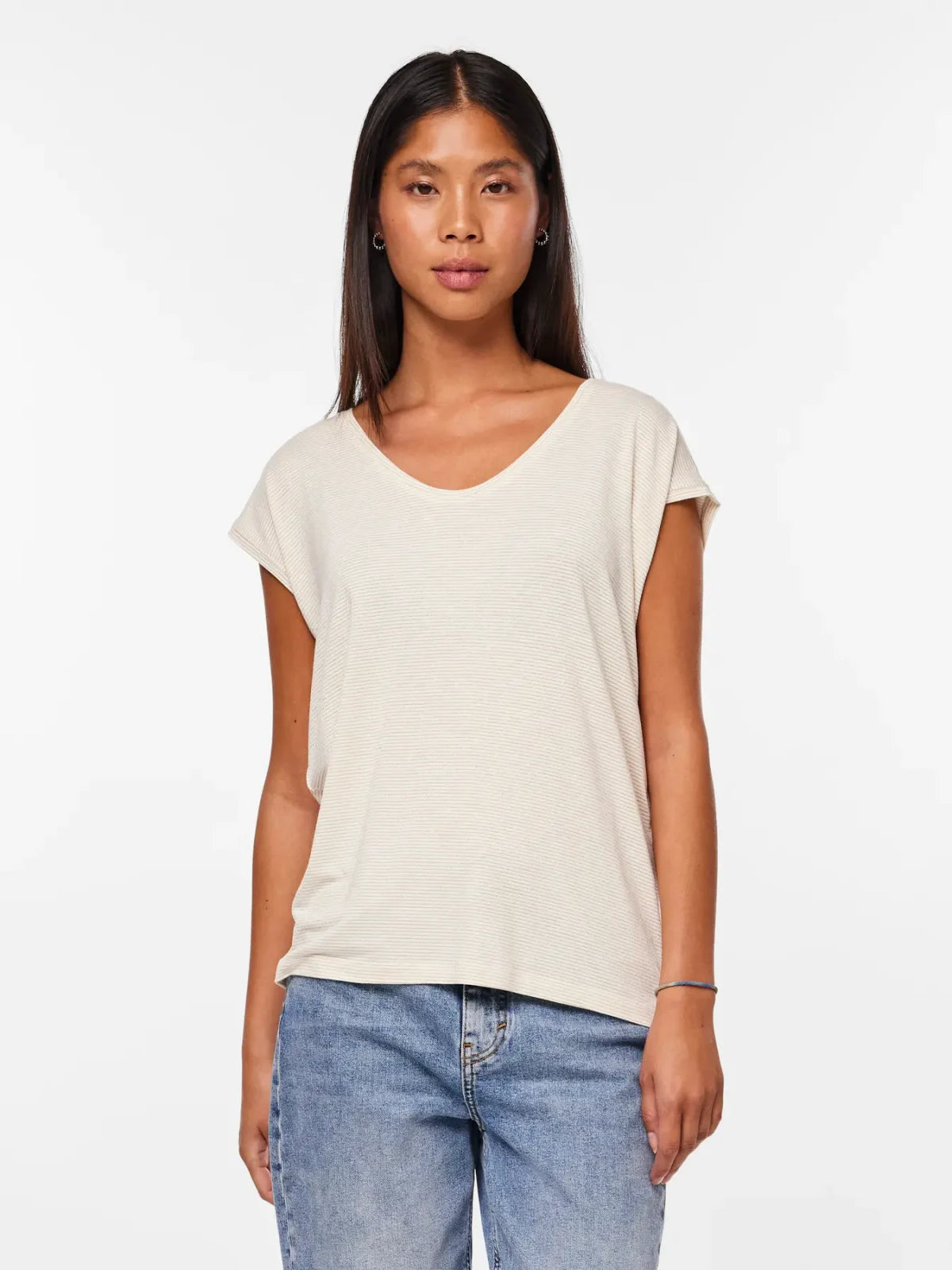 Pieces PCBillo Lurex Stripey Tee Top image 1